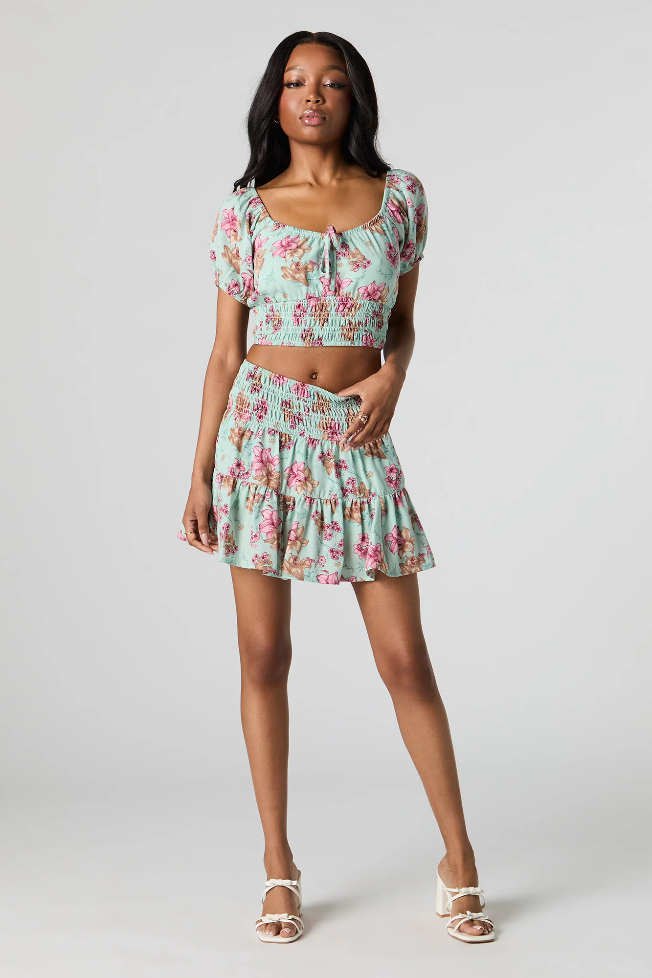 Floral Tiered Mini Skort - Image 12