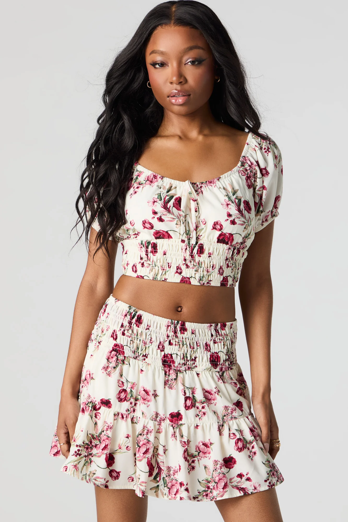 Floral Tiered Mini Skort - Image 2