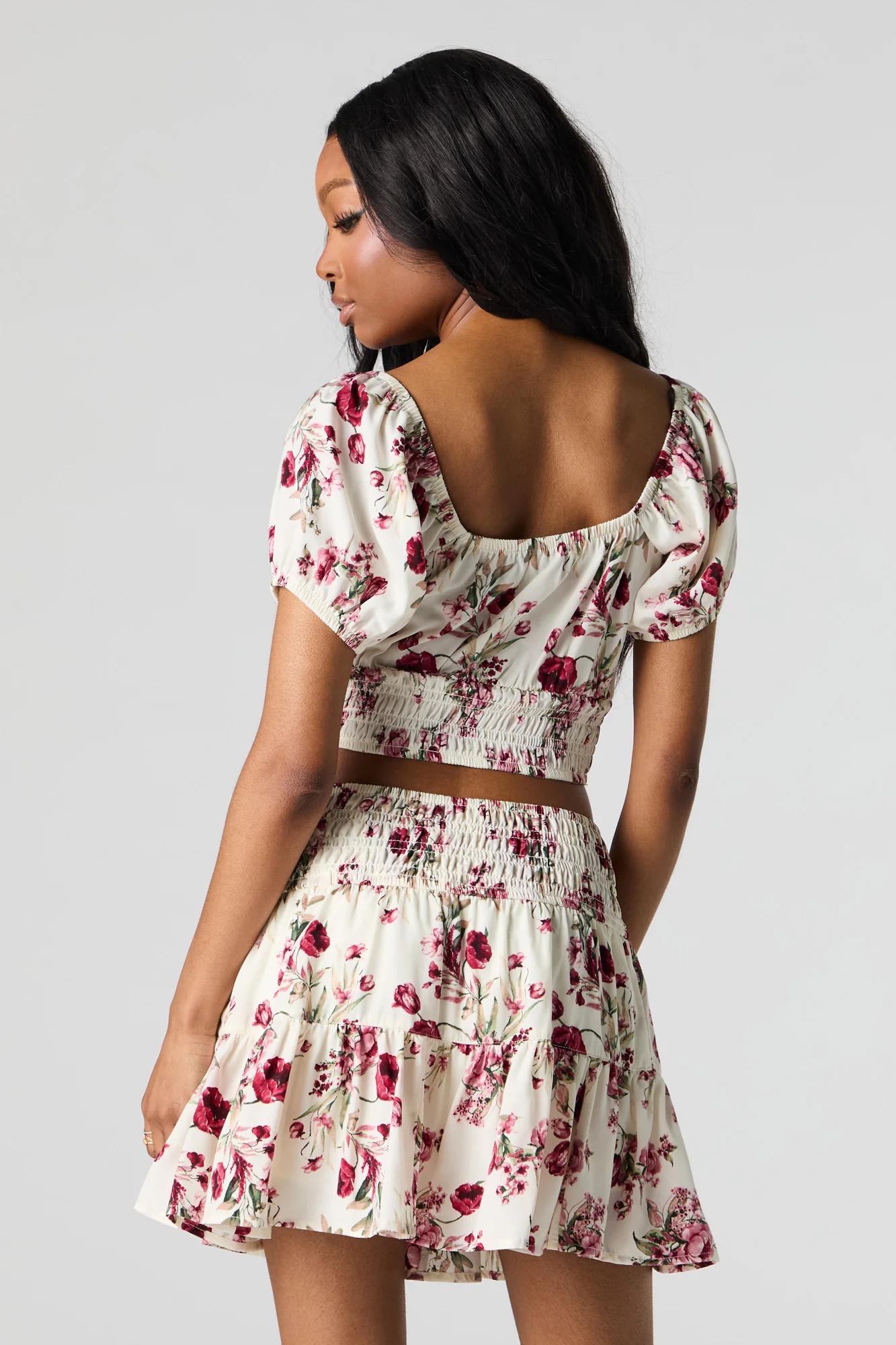 Floral Tiered Mini Skort - Image 3