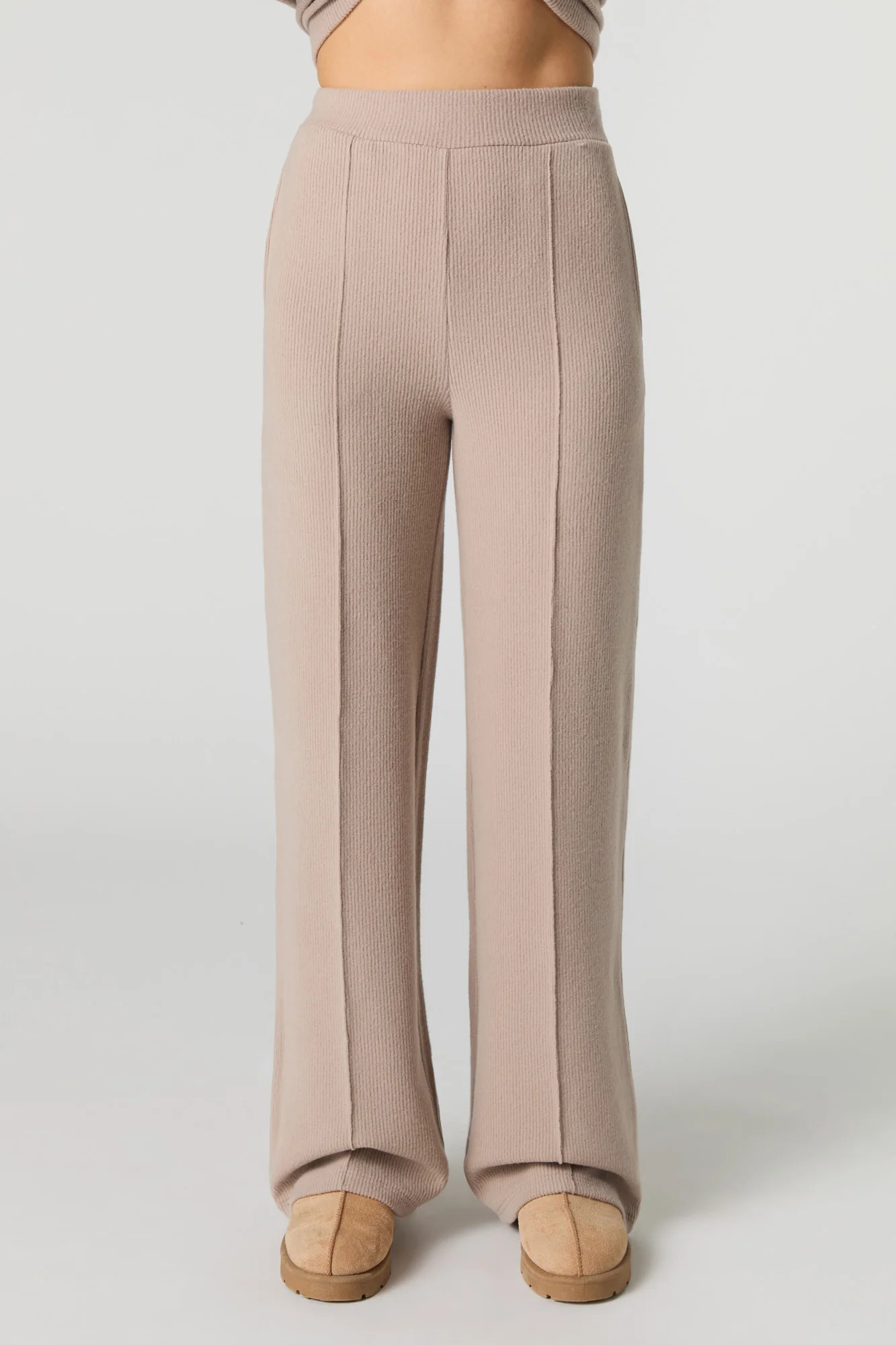 Pantalon en tricot côtelé et jambe large - Image 12
