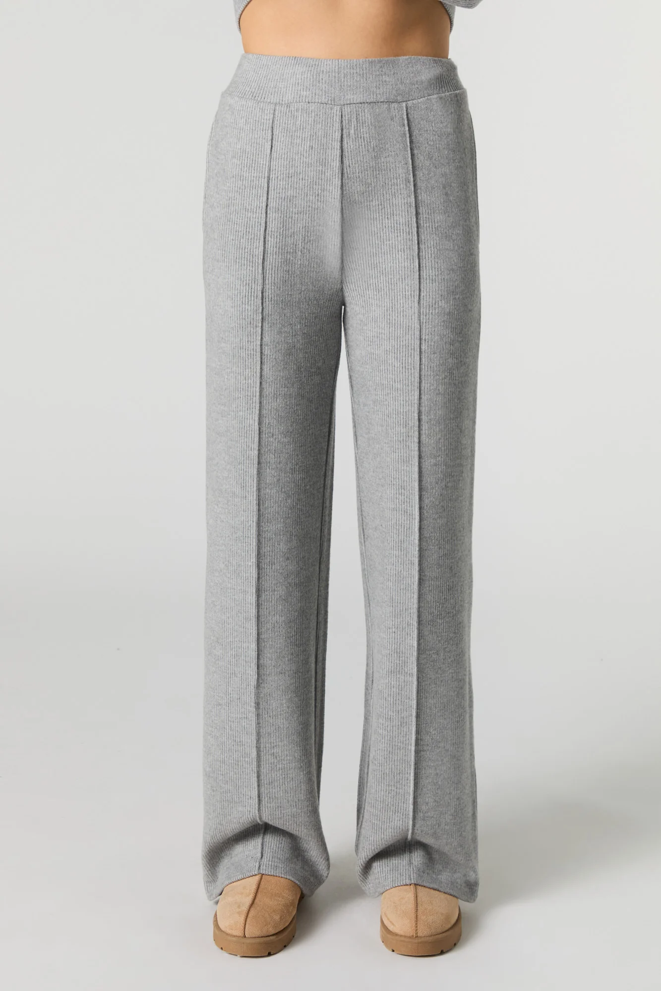 Pantalon en tricot côtelé et jambe large - Image 6