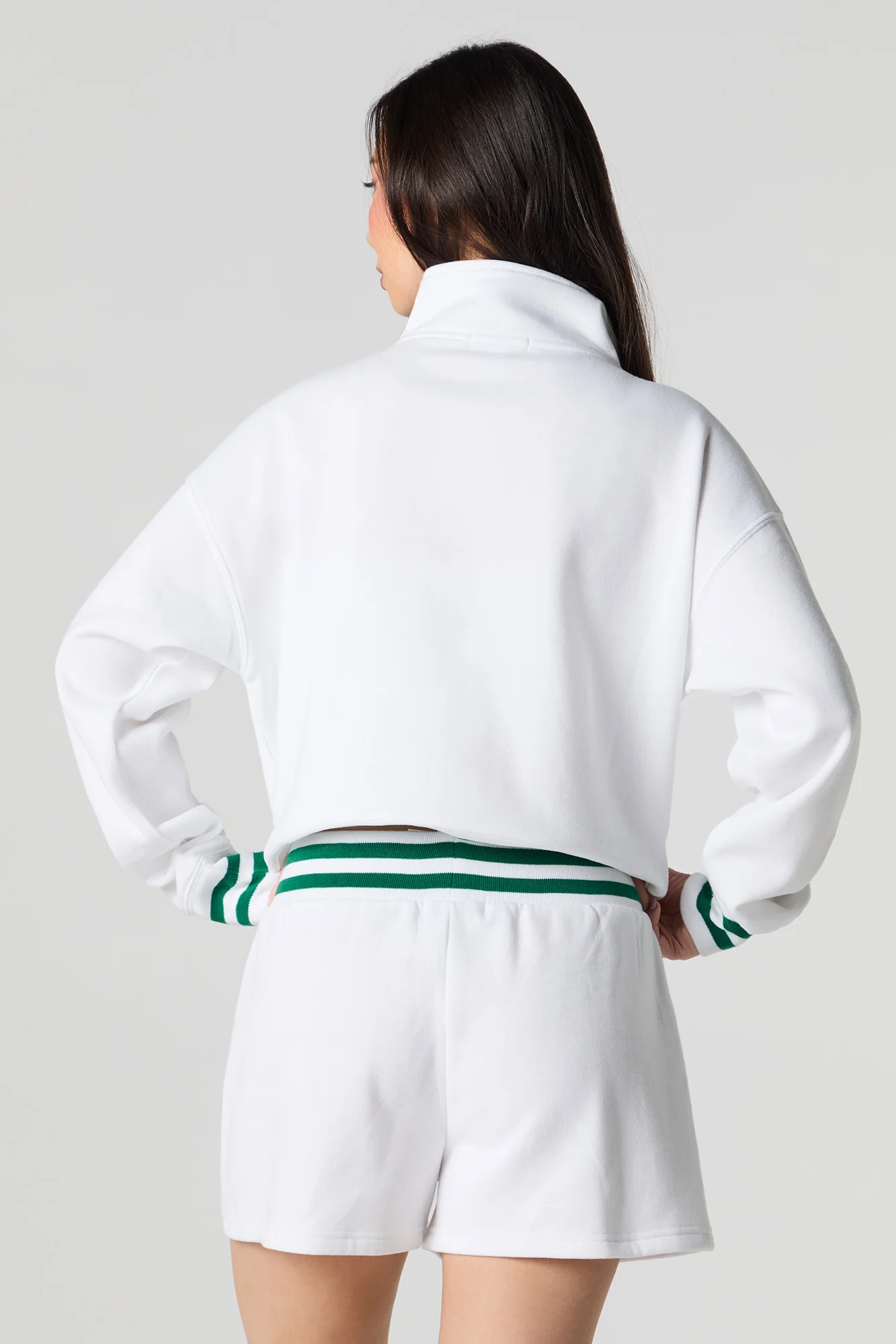 Active Striped Waist Fleece Short - Image 8