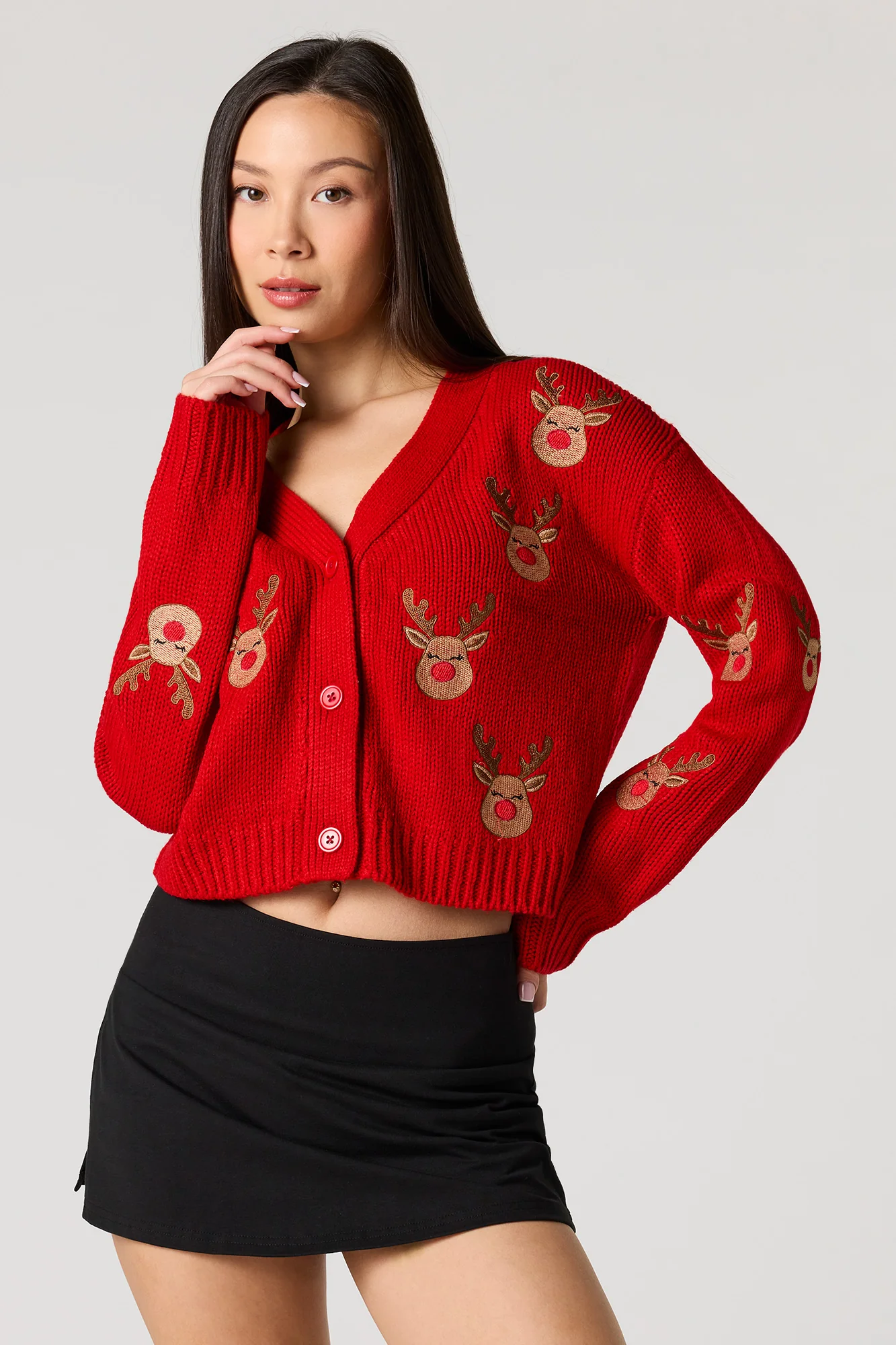 Christmas Embroidered Knit Cardigan - Image 10