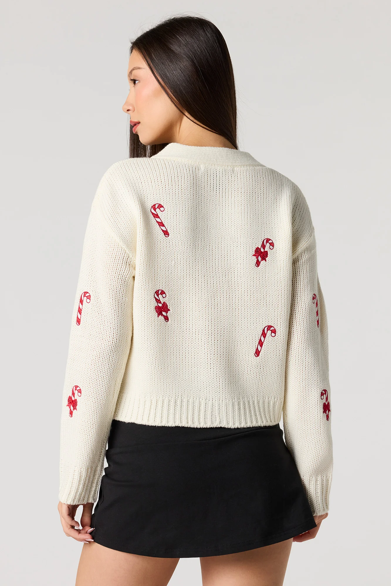 Christmas Embroidered Knit Cardigan - Image 2