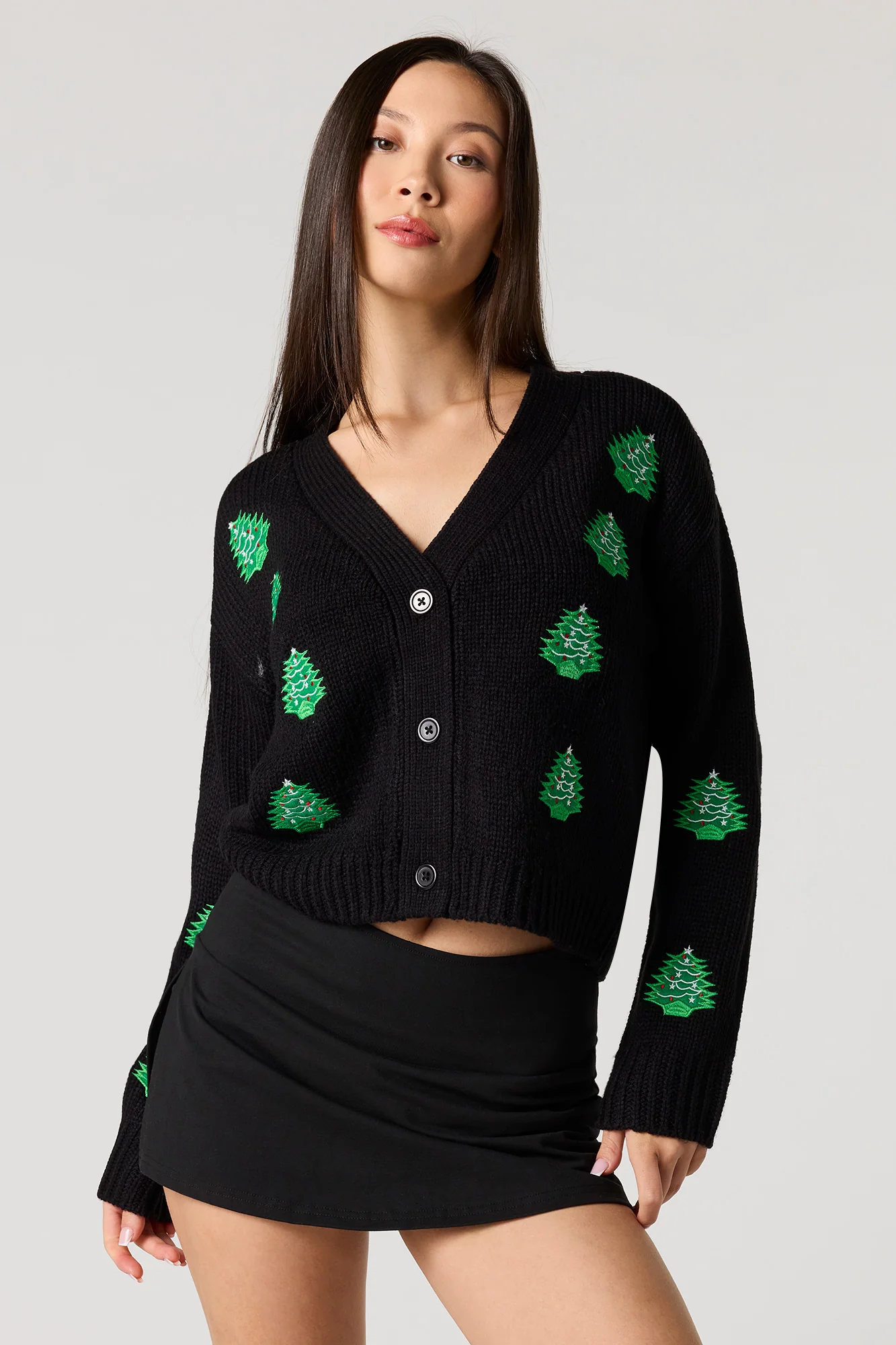 Christmas Embroidered Knit Cardigan - Image 4