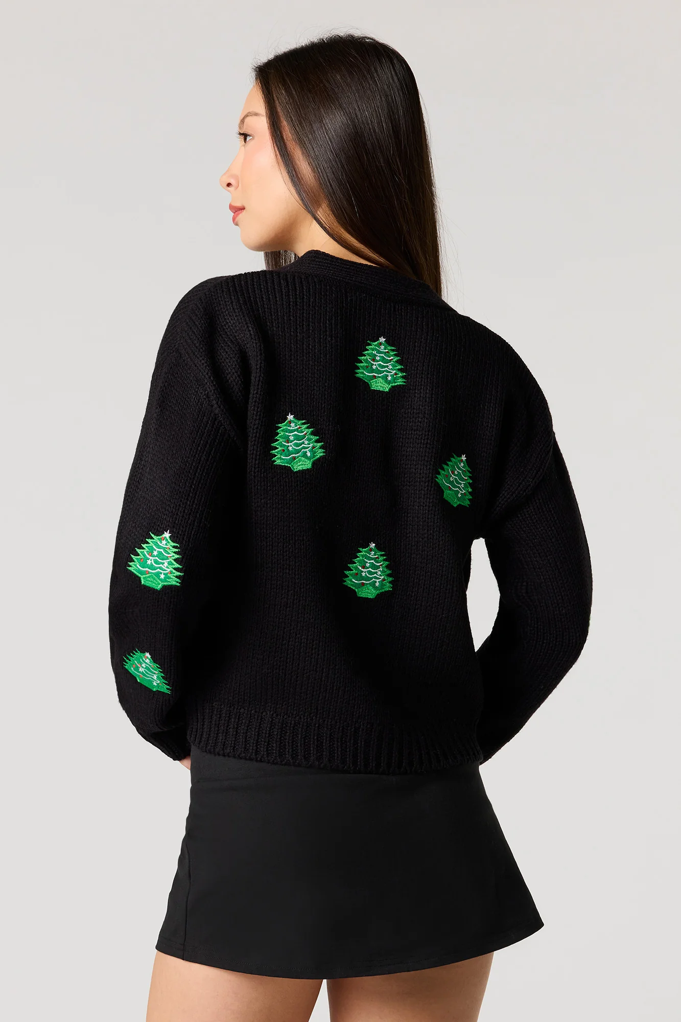 Christmas Embroidered Knit Cardigan - Image 5