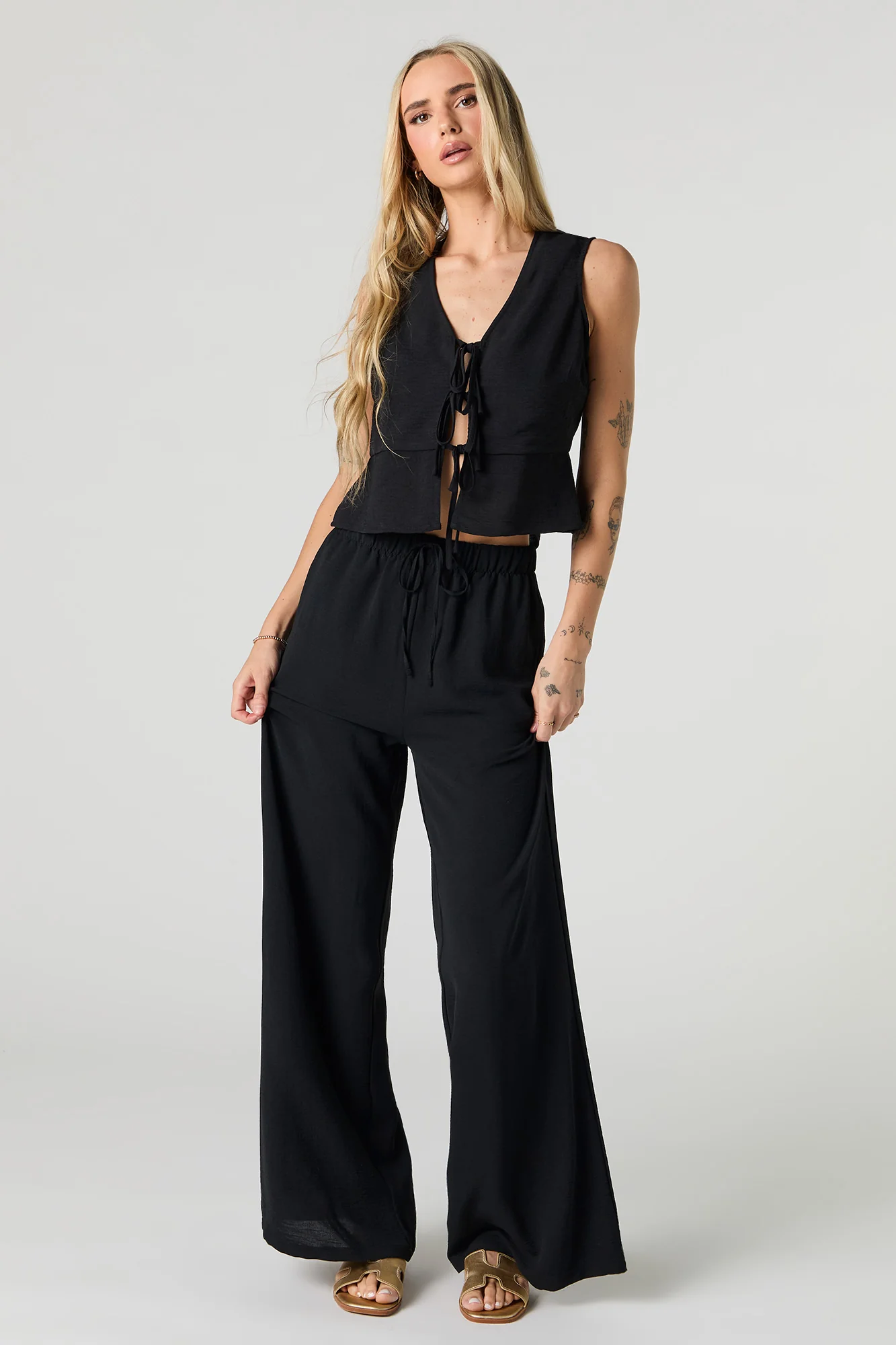 Tie Front Vest Tank - Image 12