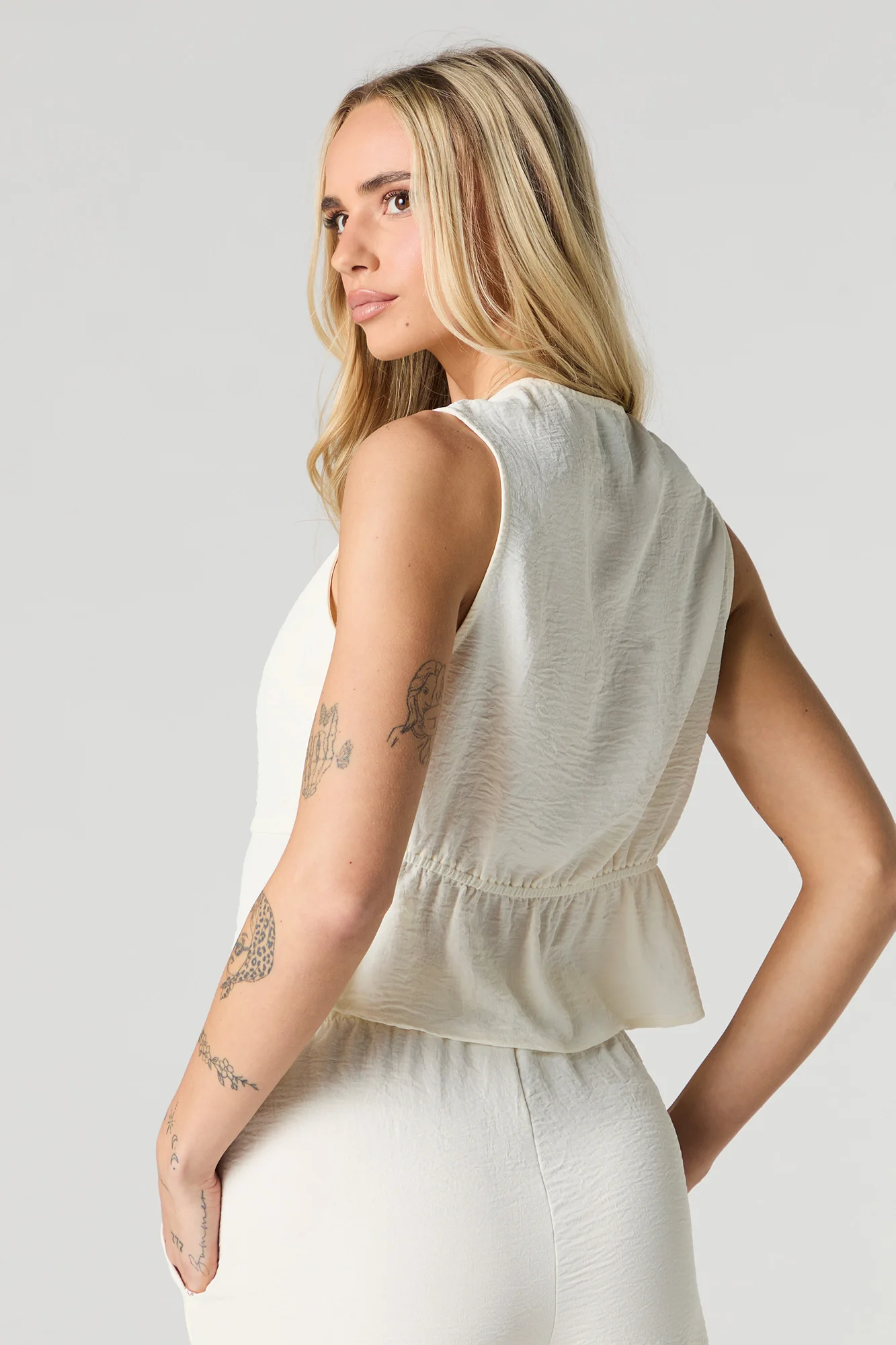 Tie Front Vest Tank - Image 8