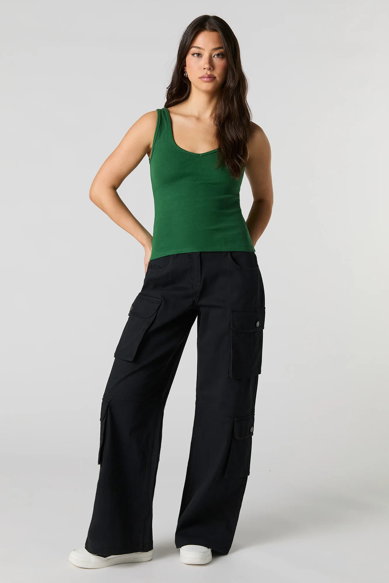 Camisole côtelée à col en V - Image 15
