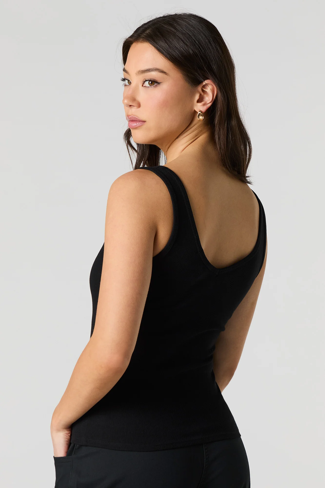 Camisole côtelée à col en V - Image 8