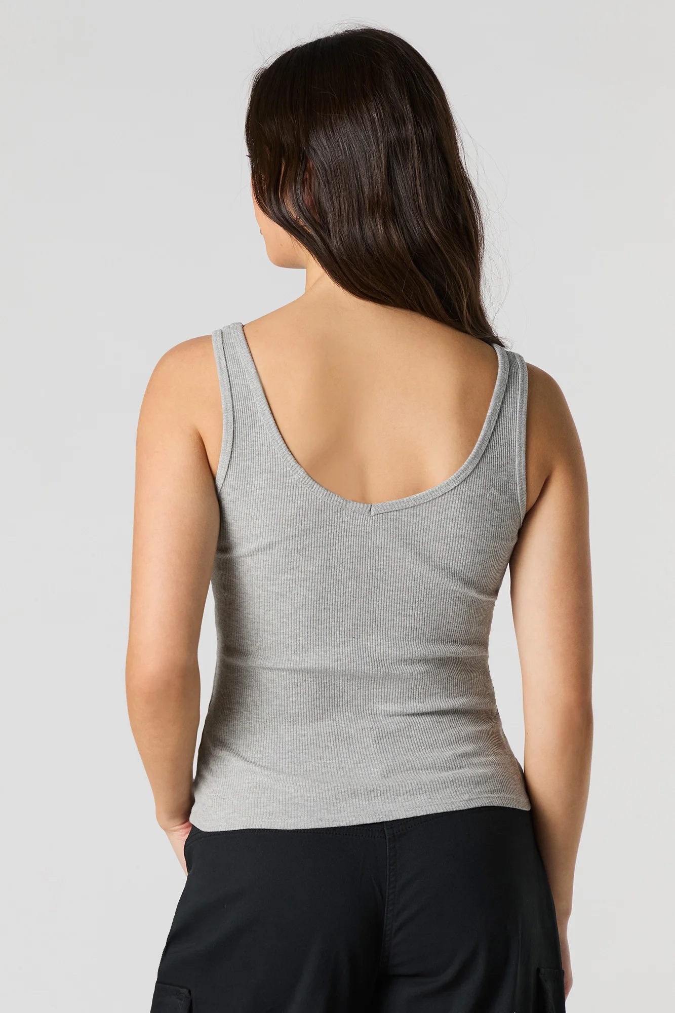 Ribbed V-Neck Tank - Image 11