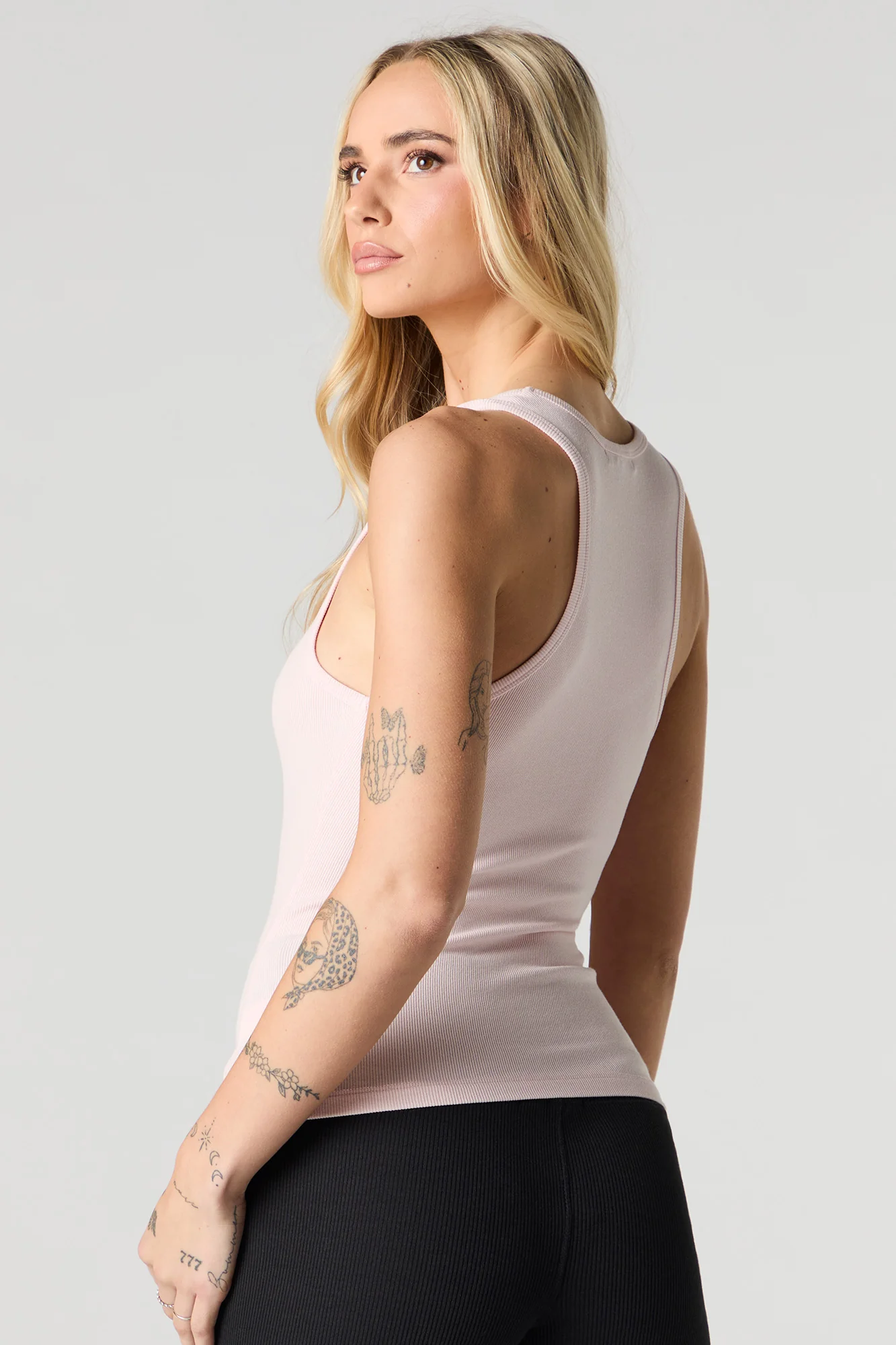 Ribbed Scoop Neck Racerback Tank - Image 17