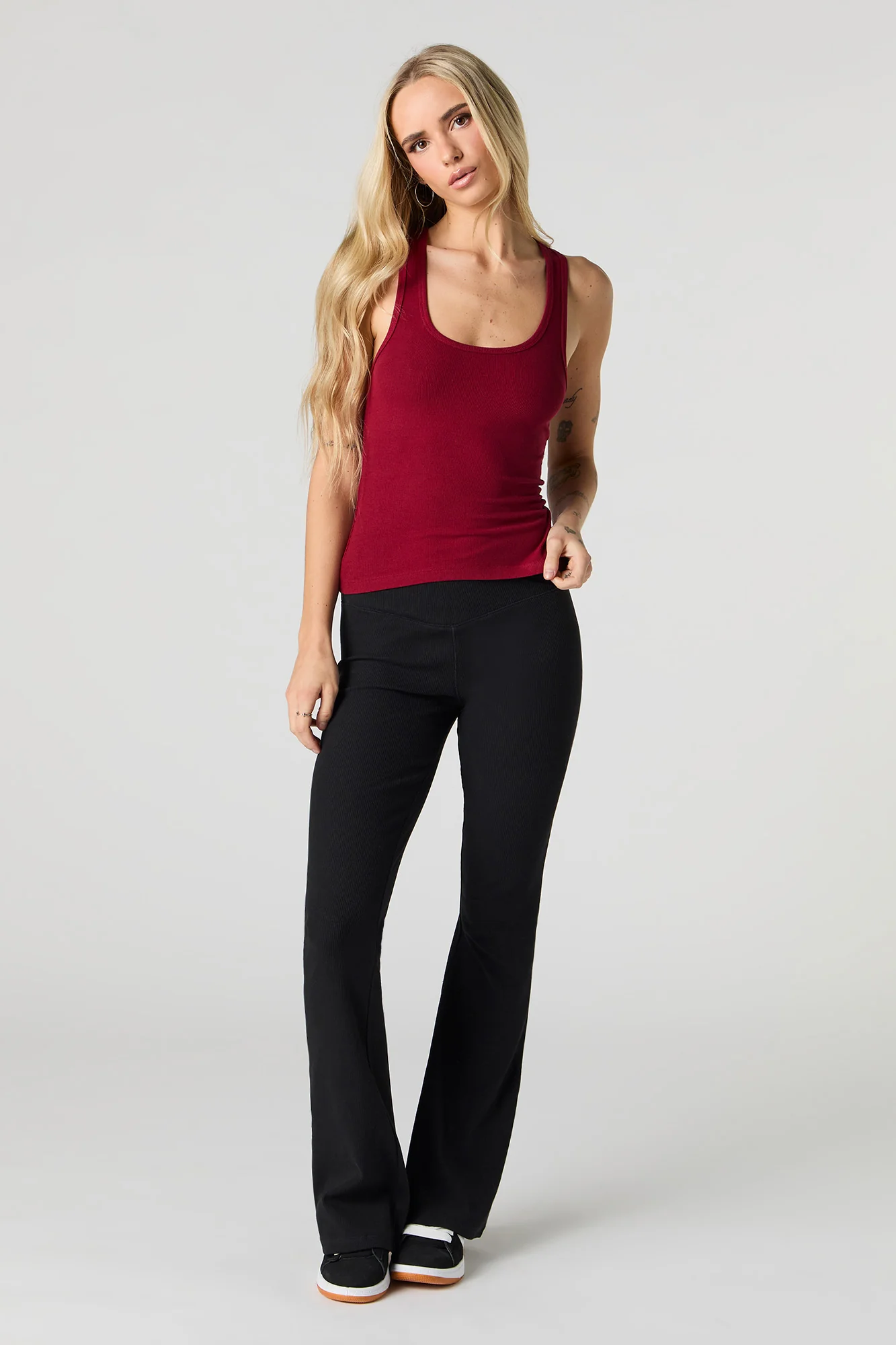 Ribbed Scoop Neck Racerback Tank - Image 9