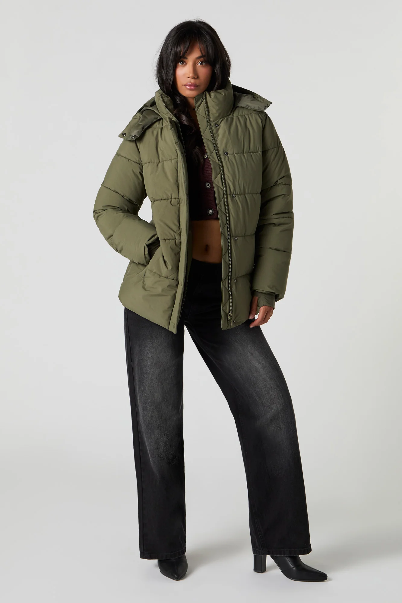 Puffer Jacket with Hood - Image 3