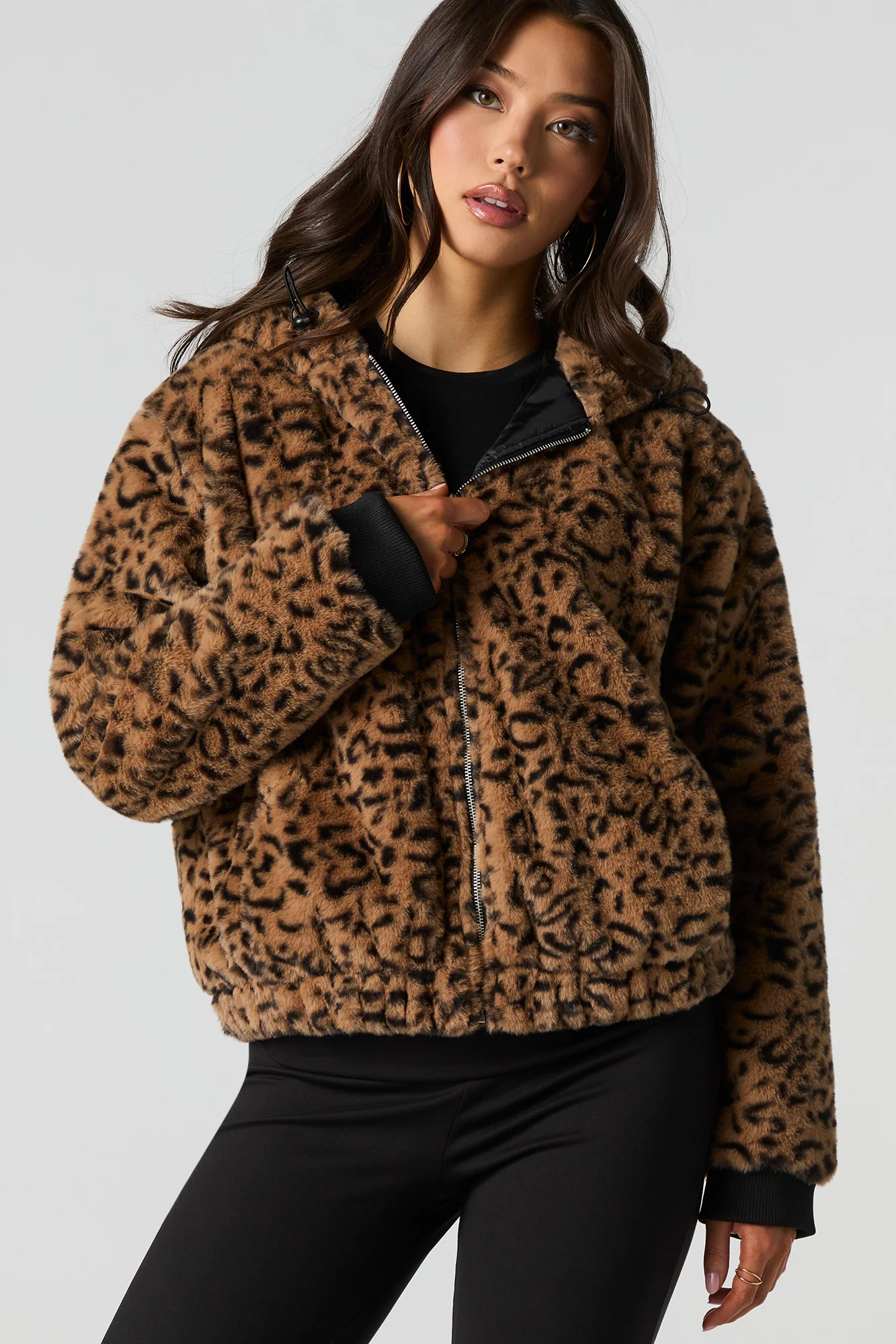 Blouson à capuchon en similifourrure - Image 16