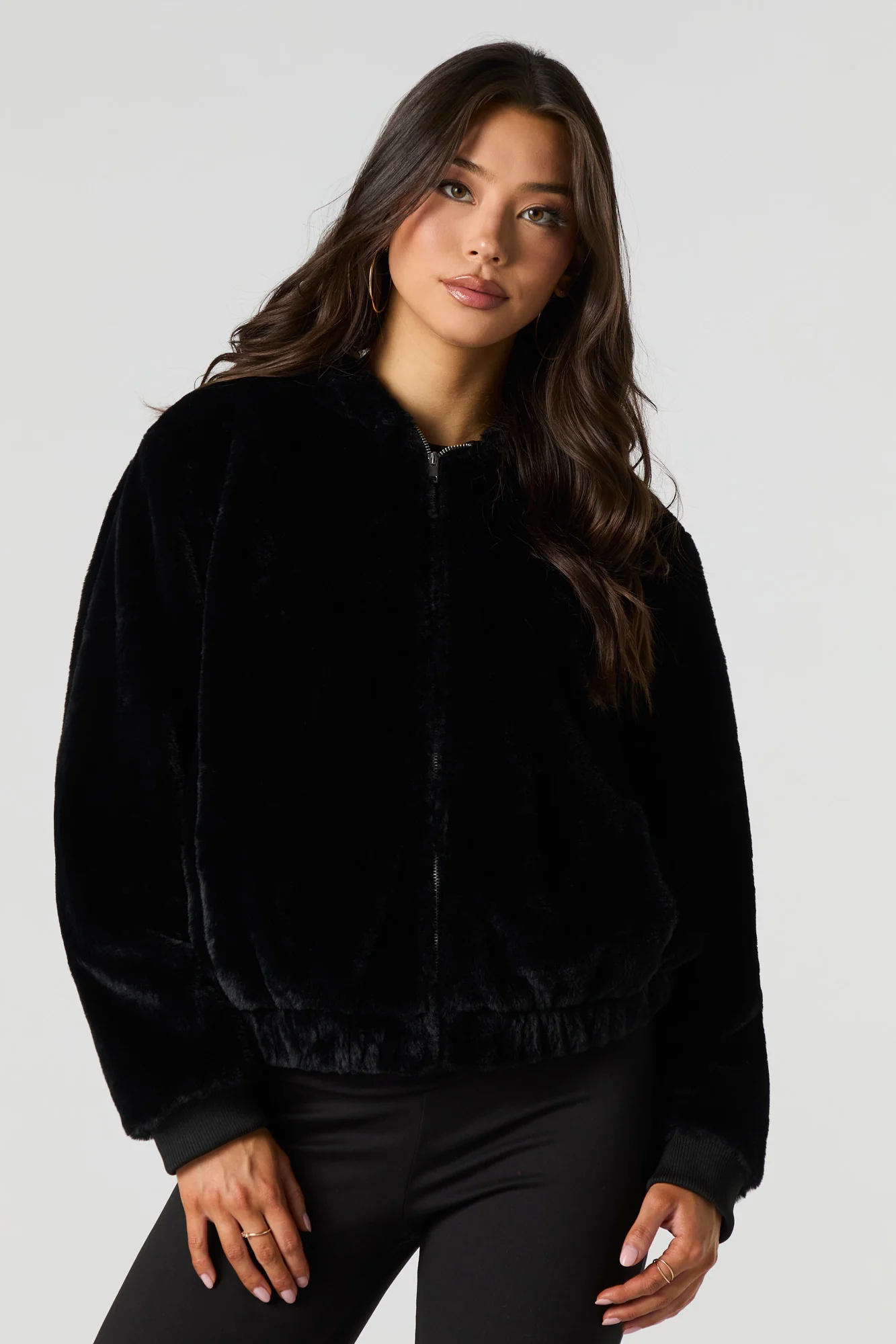 Blouson à capuchon en similifourrure - Image 8