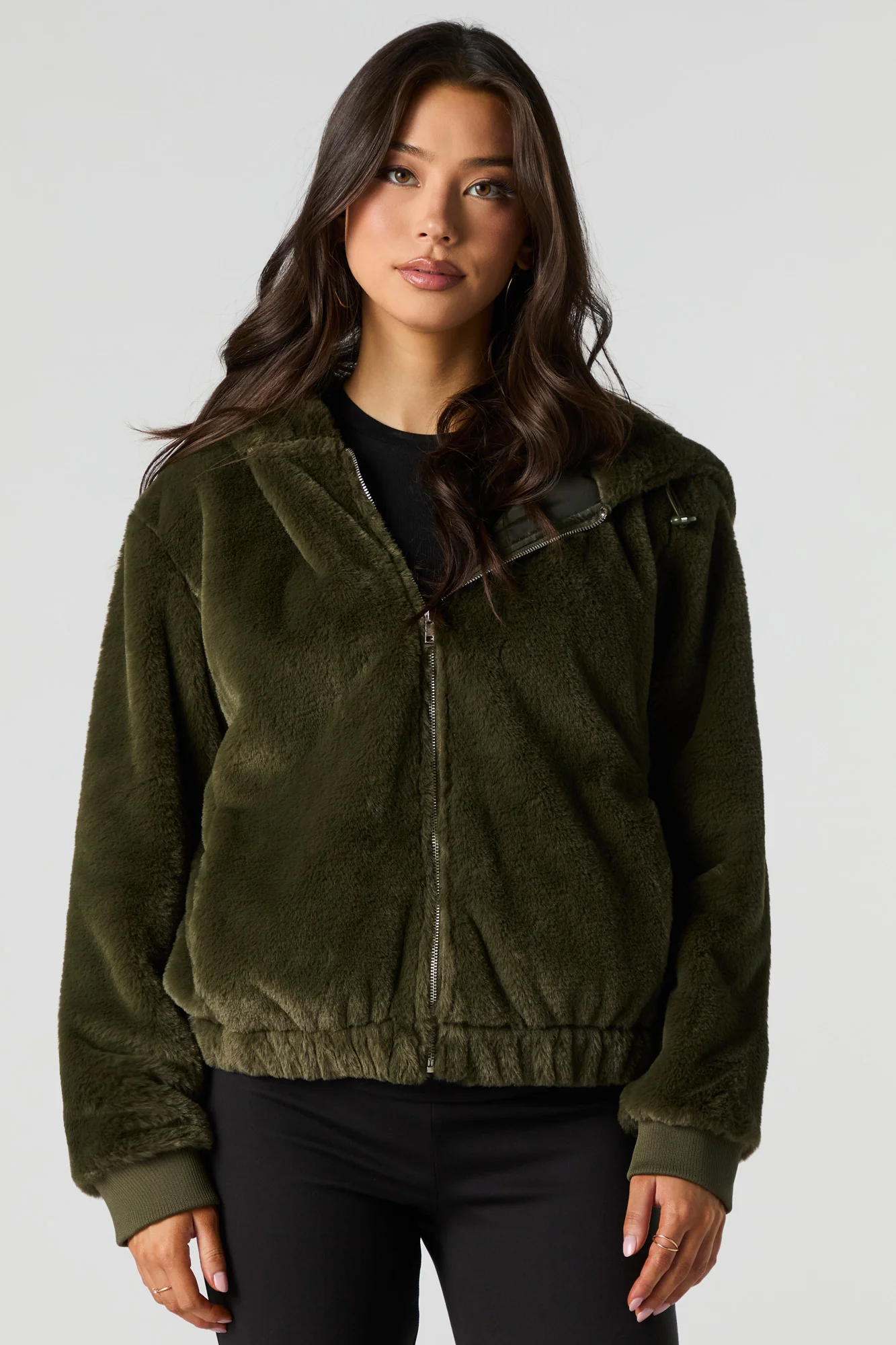Faux Fur Hooded Jacket - Image 13