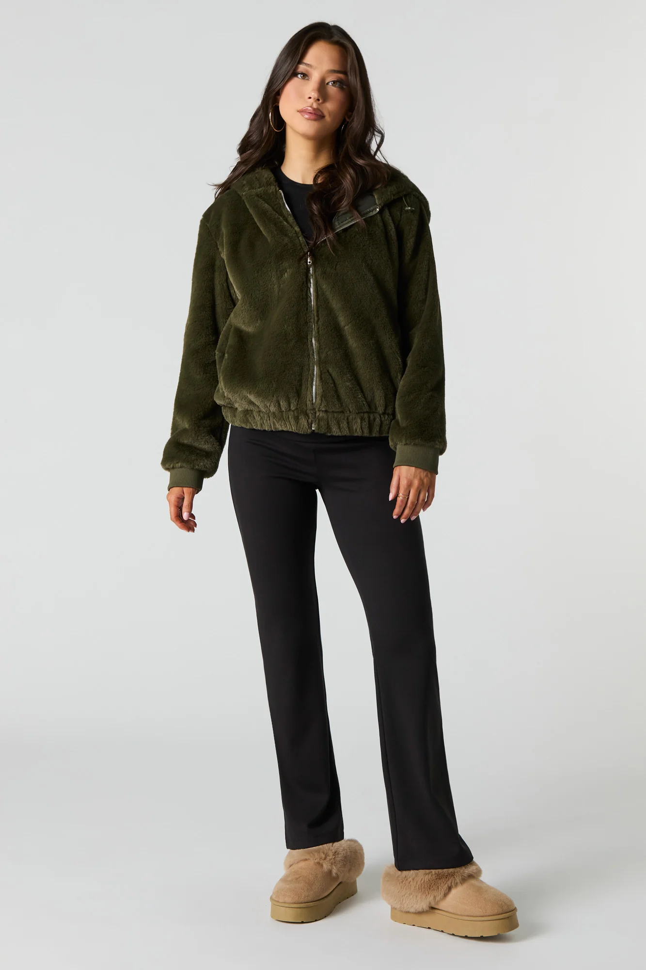 Faux Fur Hooded Jacket - Image 15