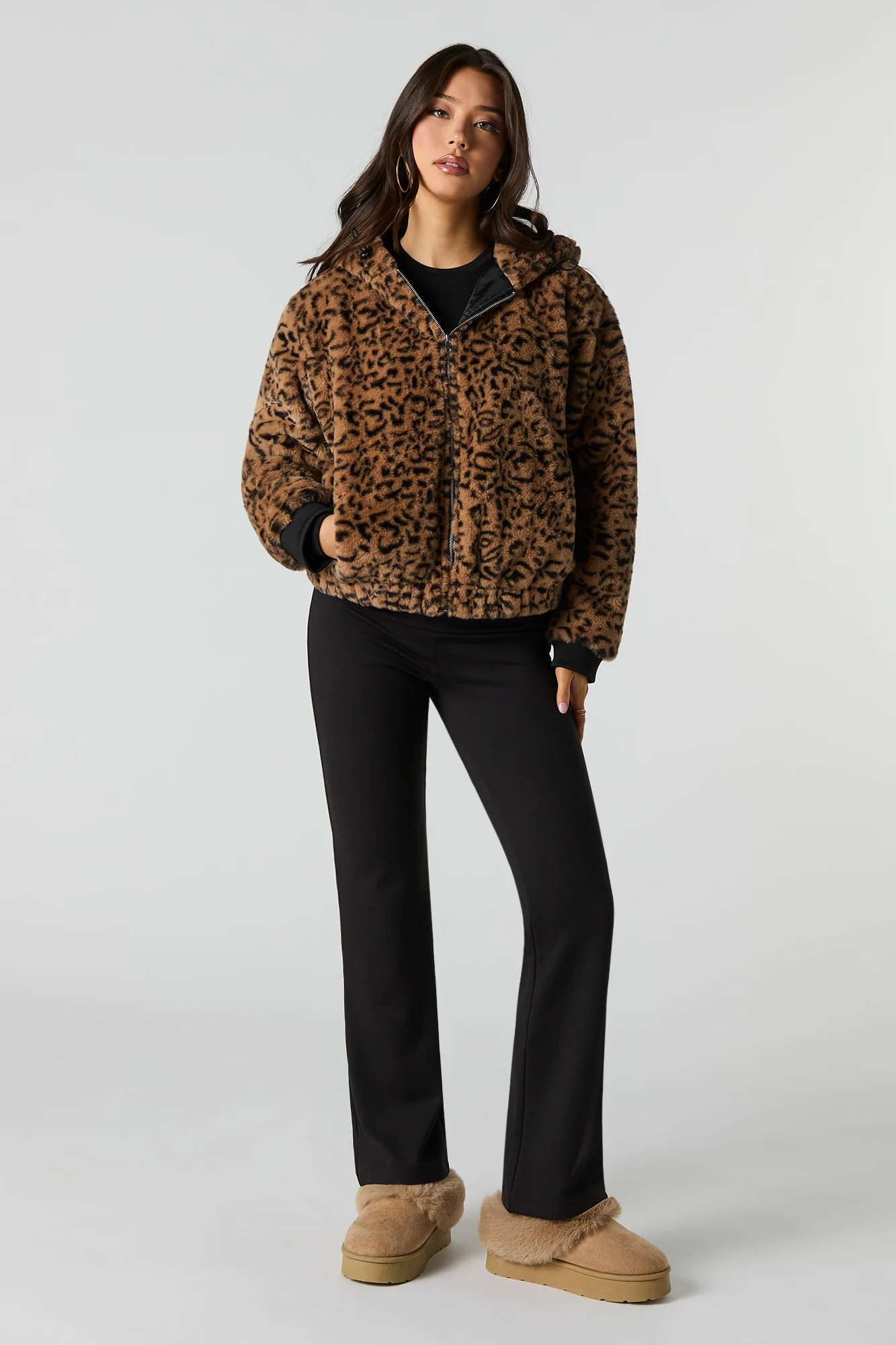 Faux Fur Hooded Jacket - Image 18