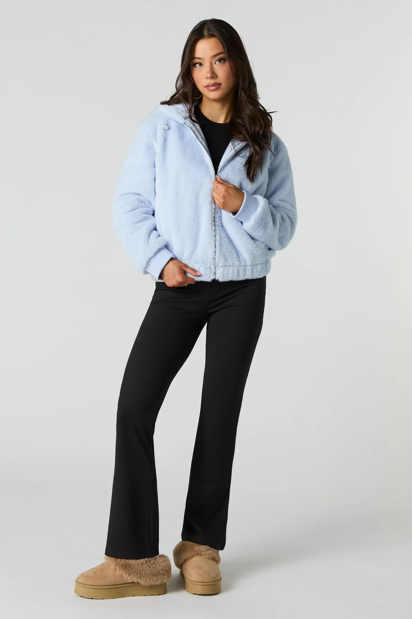 Faux Fur Hooded Jacket - Image 3