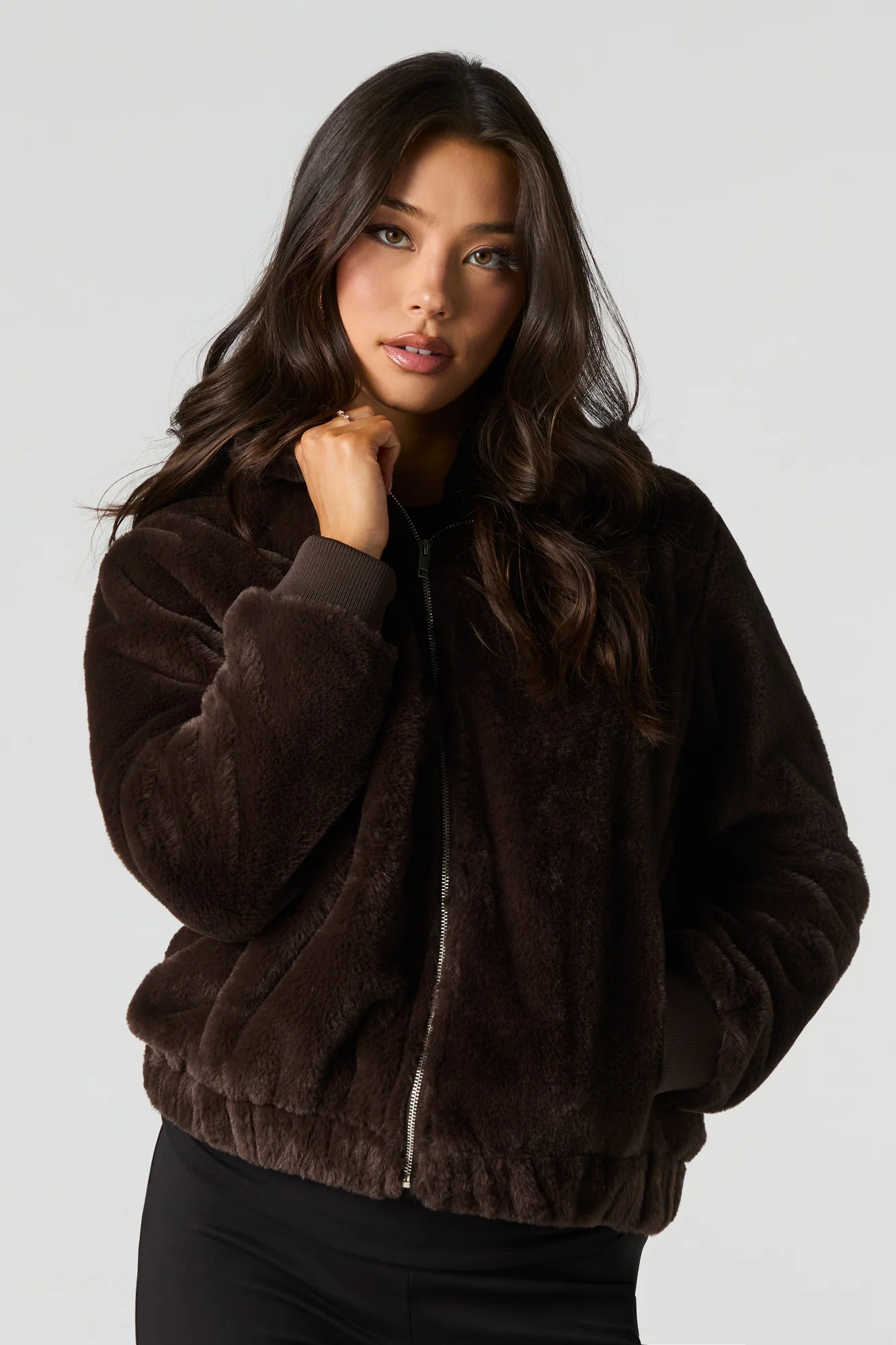 Faux Fur Hooded Jacket - Image 7