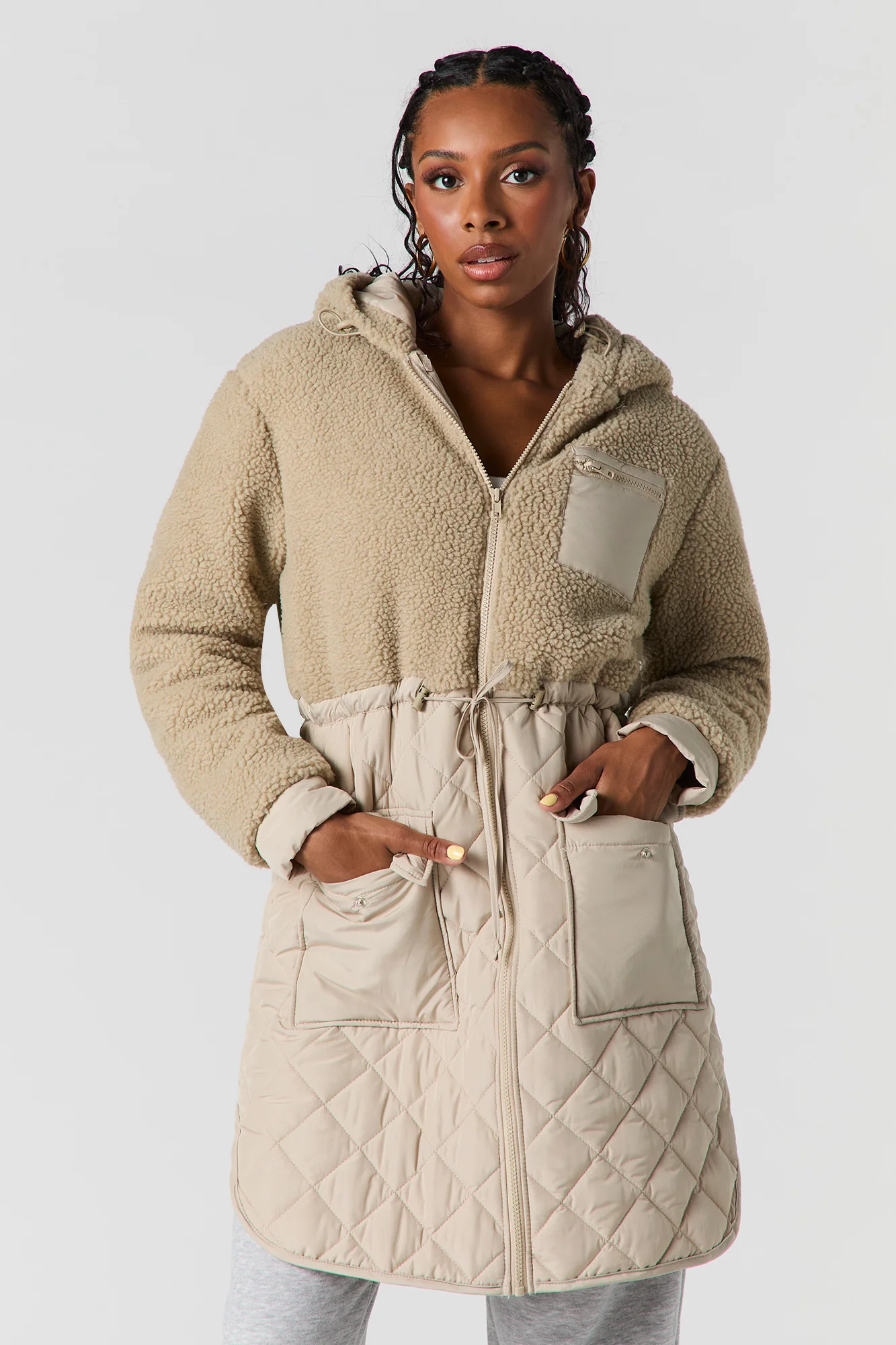 Blouson matelassé en Sherpa - Image 10