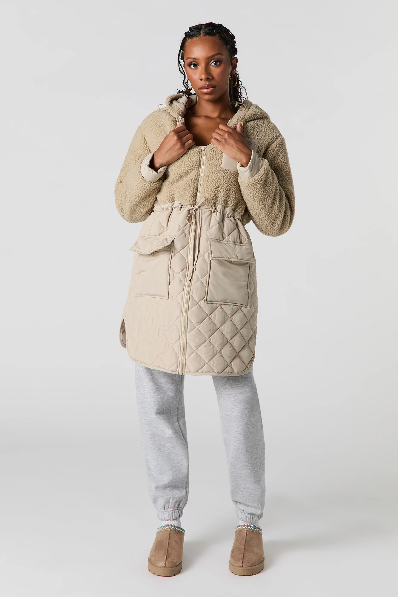 Blouson matelassé en Sherpa - Image 12