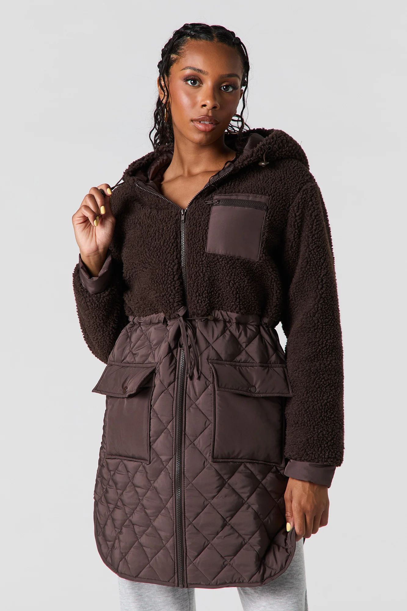 Blouson matelassé en Sherpa - Image 7