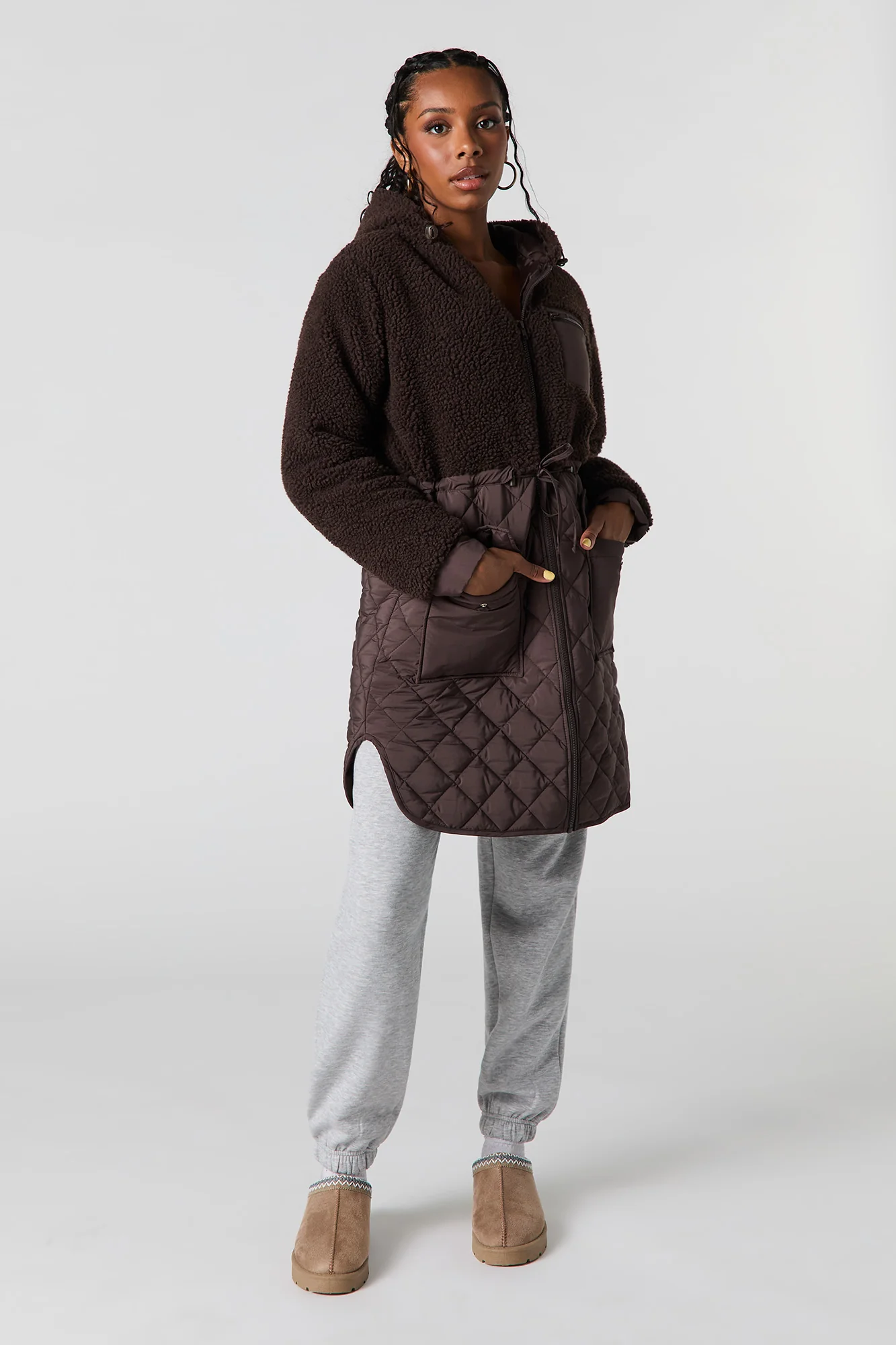 Blouson matelassé en Sherpa - Image 9