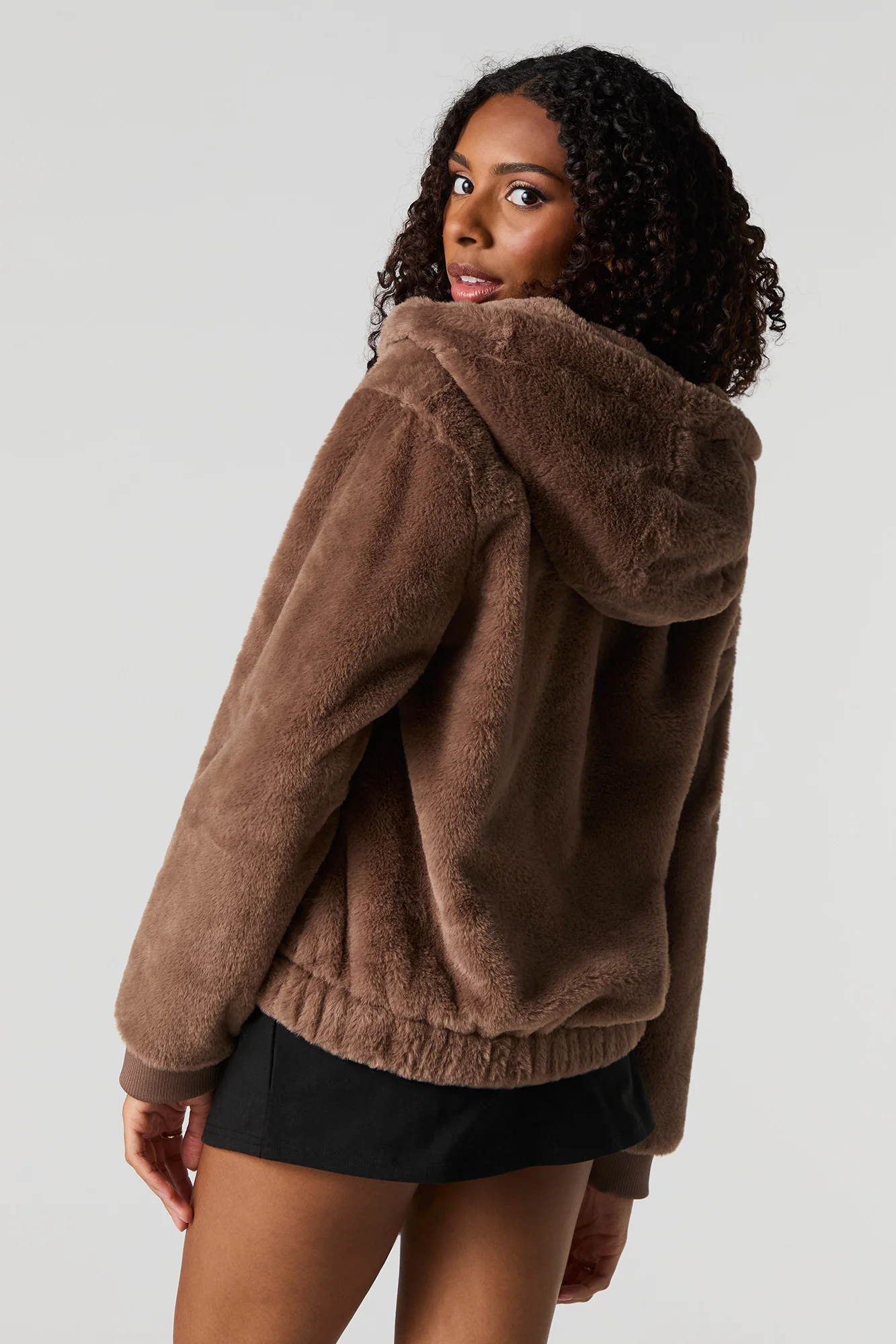 Faux Fur Zip-Up Jacket - Image 14