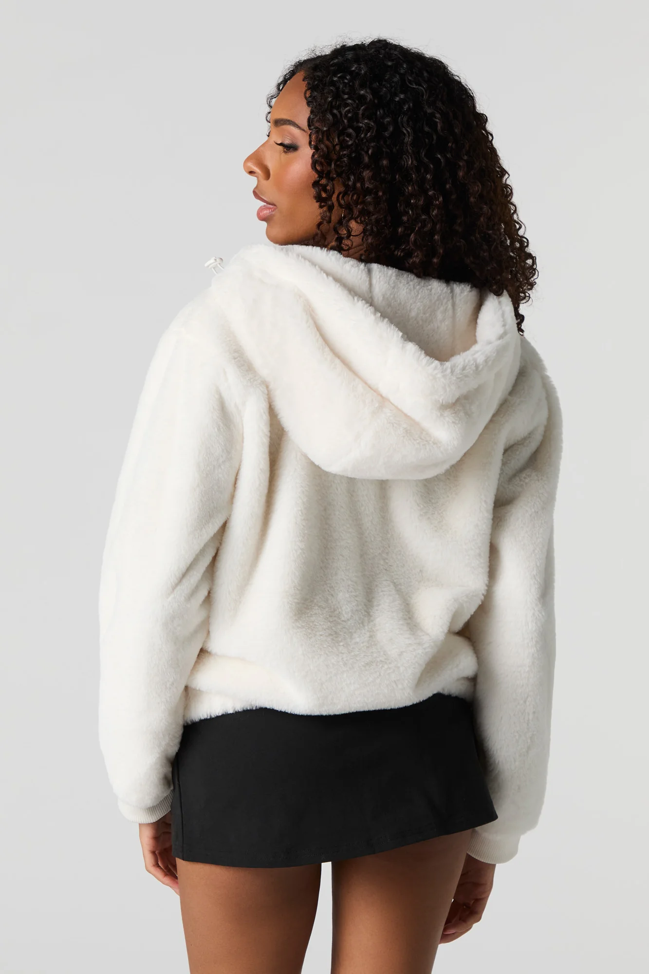 Faux Fur Zip-Up Jacket - Image 2