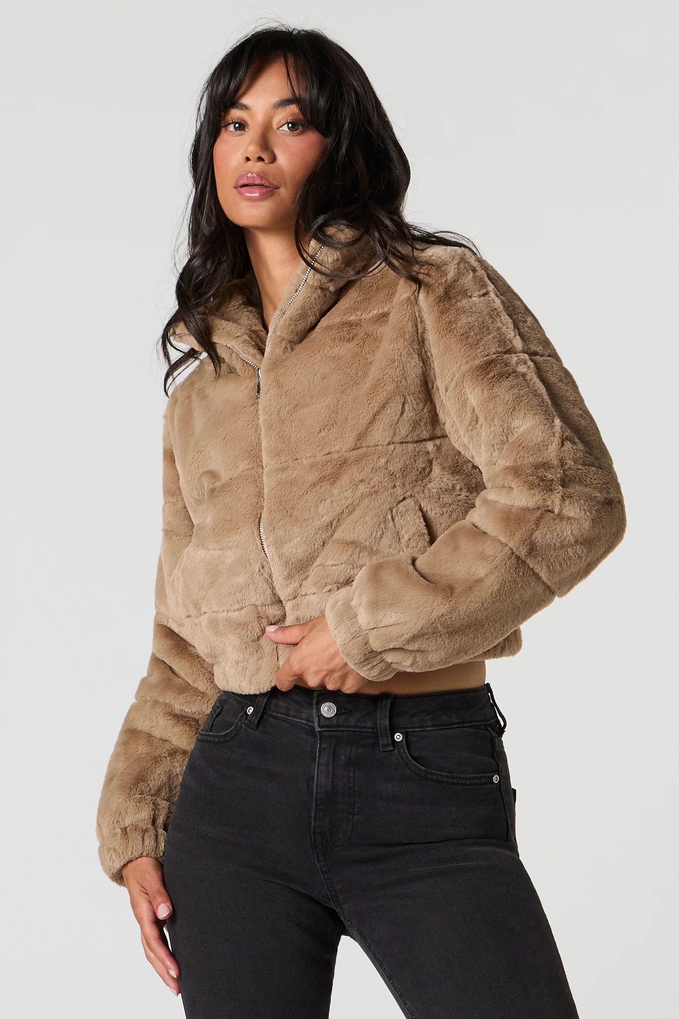 Faux Fur Jacket - Image 4