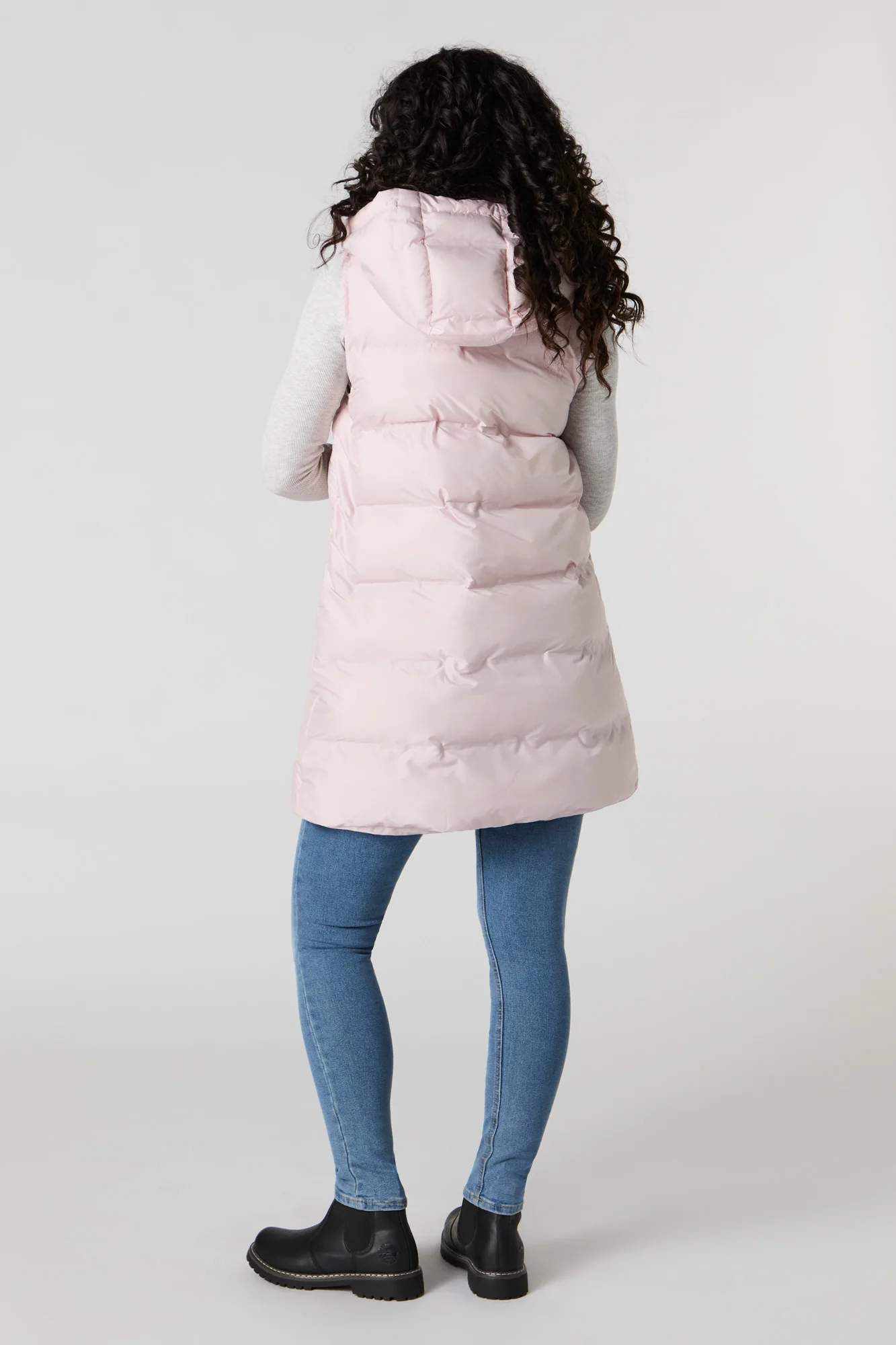 Hooded Longline Puffer Vest - Image 15