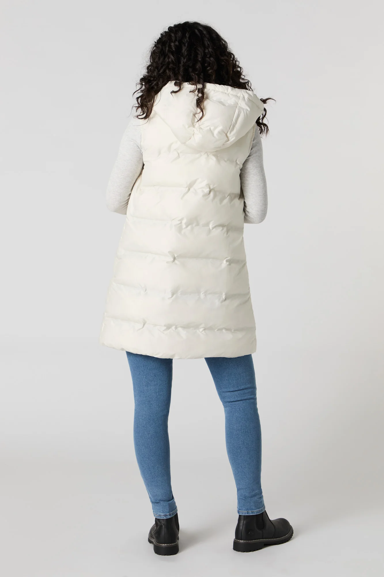 Veste bouffante longue à capuchon - Image 12