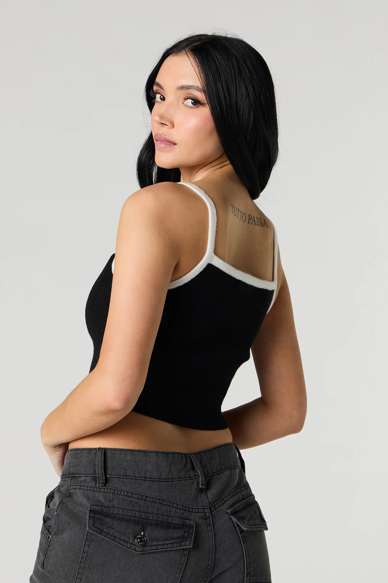 Star Embroidered Ribbed Knit Tank - Image 5