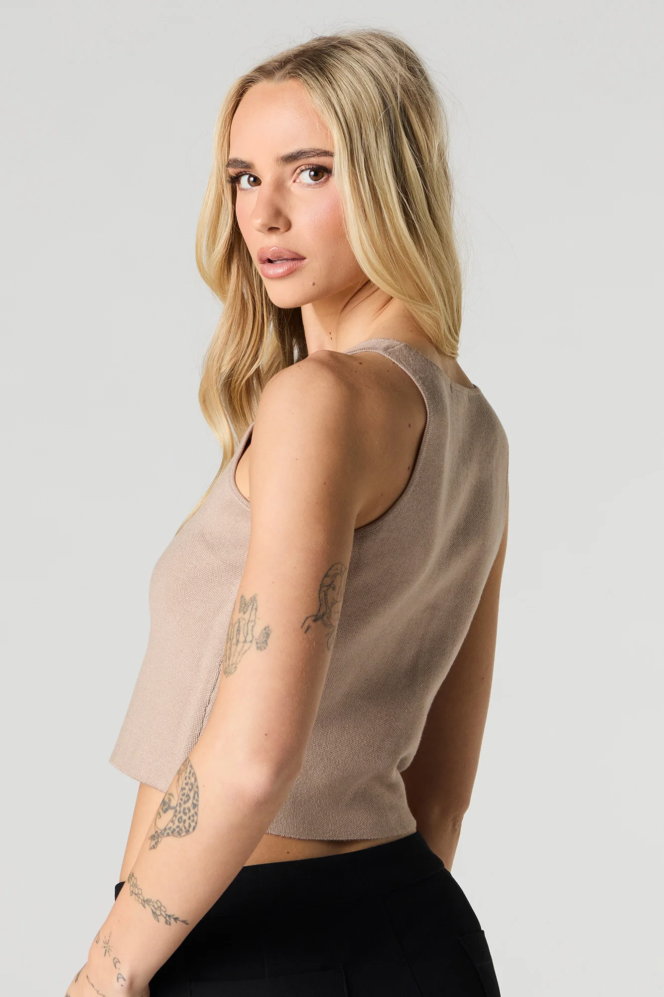 Knit Button Vest Tank - Image 11
