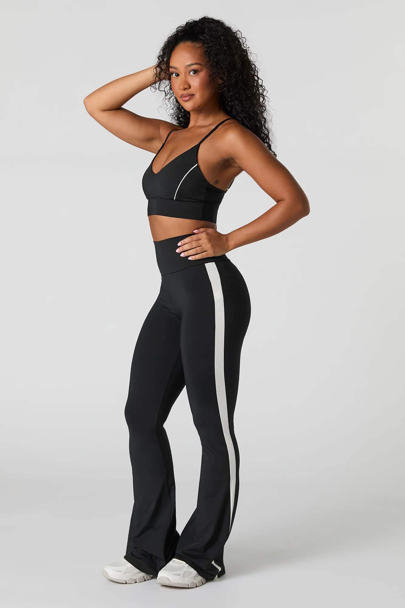Active Side Striped Flare Legging - Image 4
