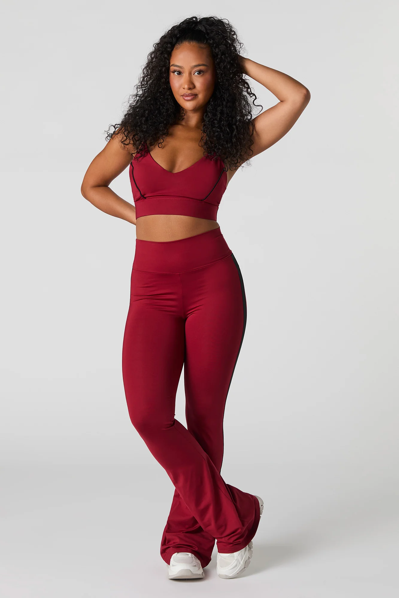 Active Side Striped Flare Legging - Image 7