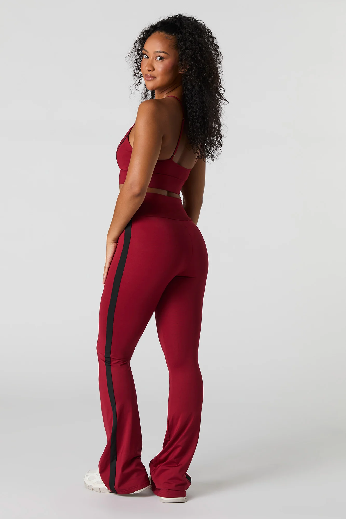 Active Side Striped Flare Legging - Image 9