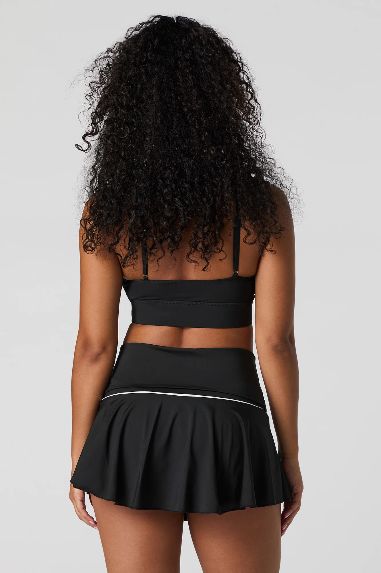 Active Piping Detail Foldover Mini Skort - Image 7