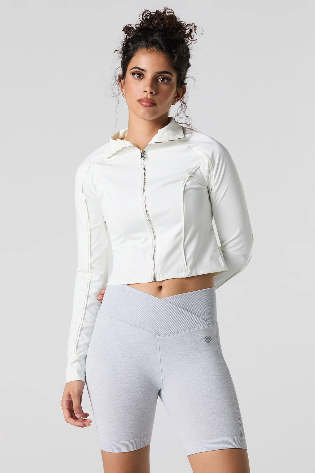 Seamless Foldover Waist Biker Short - Image 9
