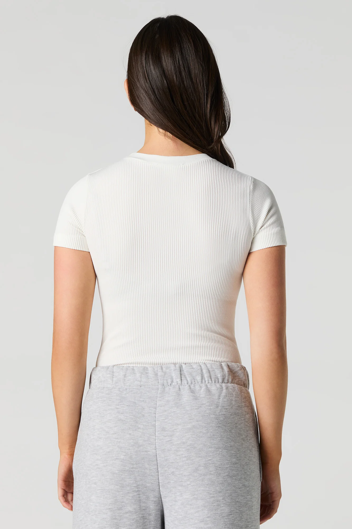 Maillot côtelé sans couture à manches courtes - Image 10