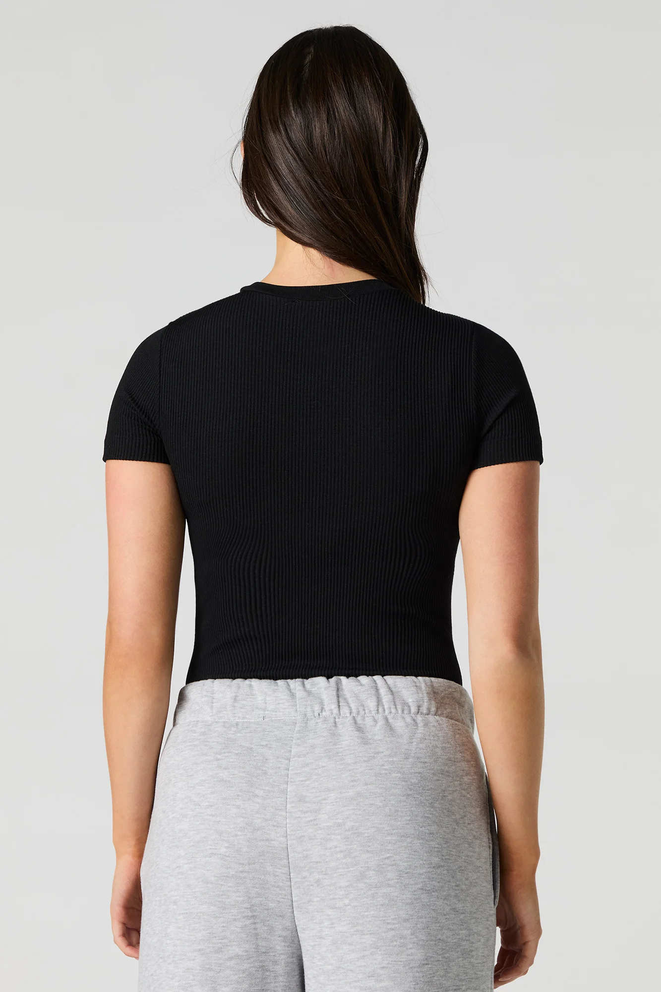 Maillot côtelé sans couture à manches courtes - Image 6