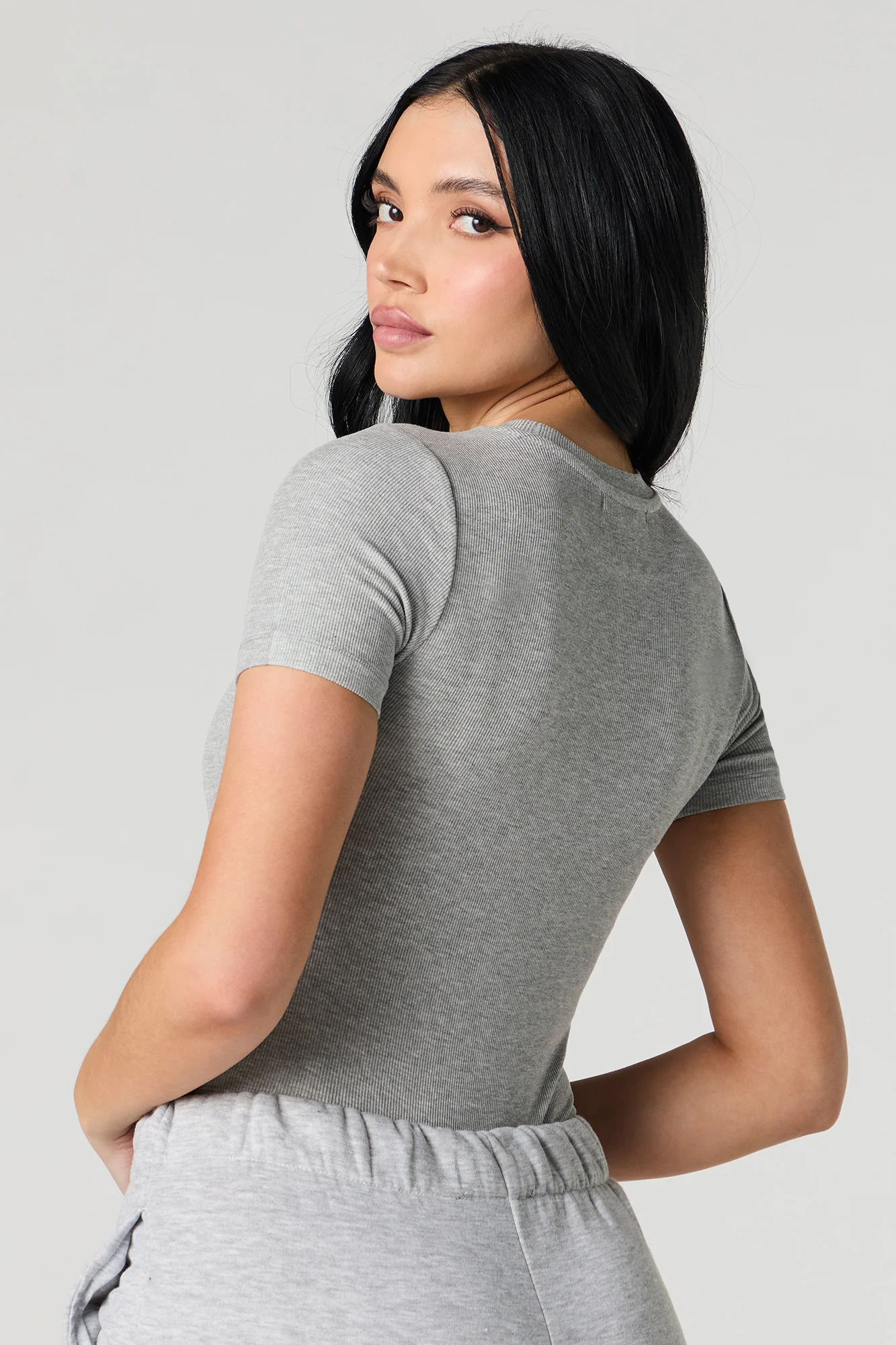 Ribbed Short Sleeve Bodysuit - Image 10