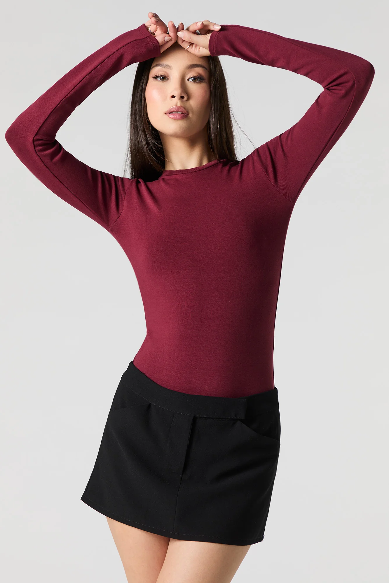 High Neck Long Sleeve Bodysuit - Image 17
