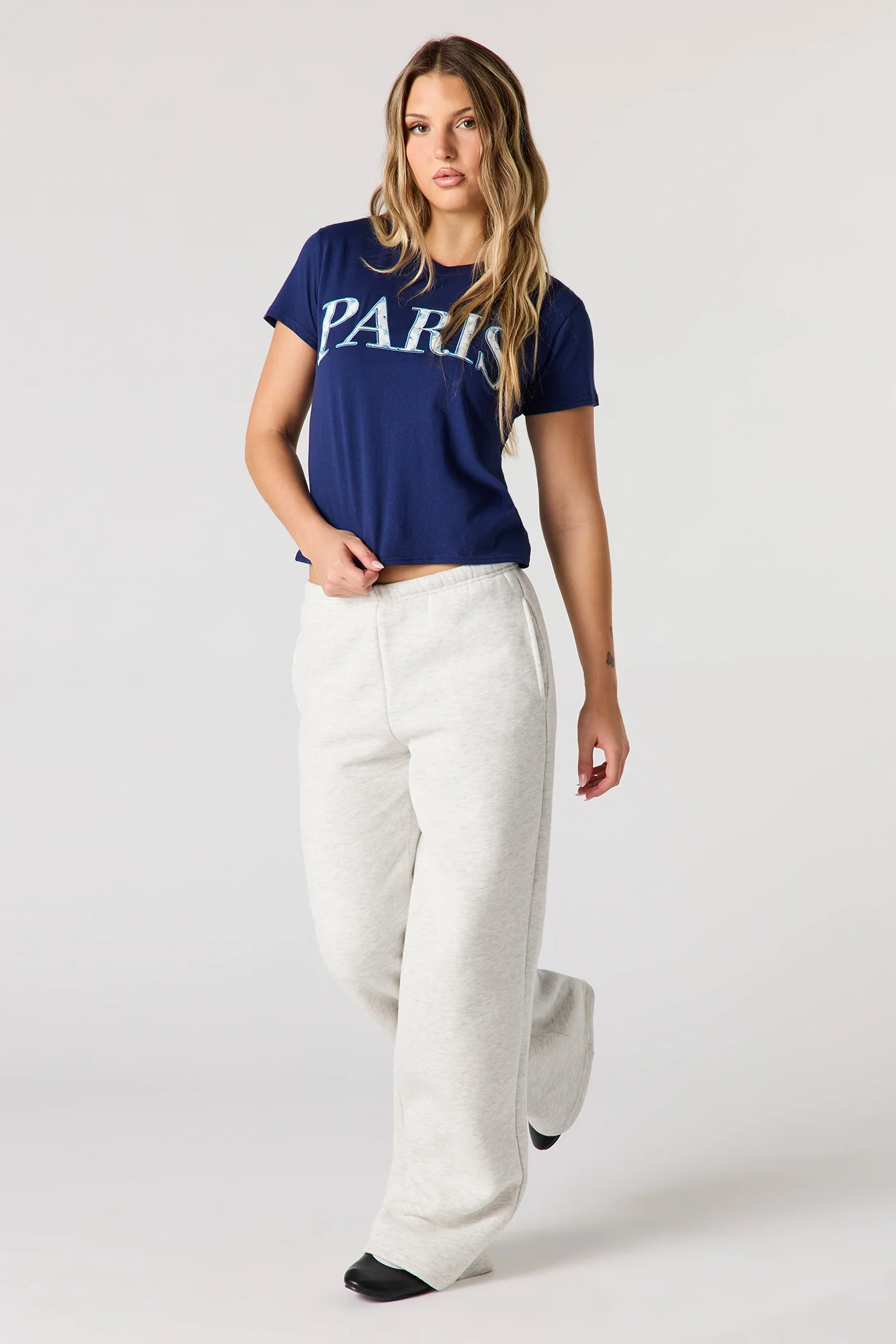 Twill Embroidered Boxy T-Shirt - Image 10