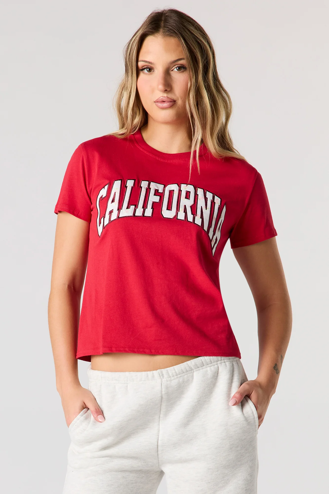 Twill Embroidered Boxy T-Shirt - Image 11