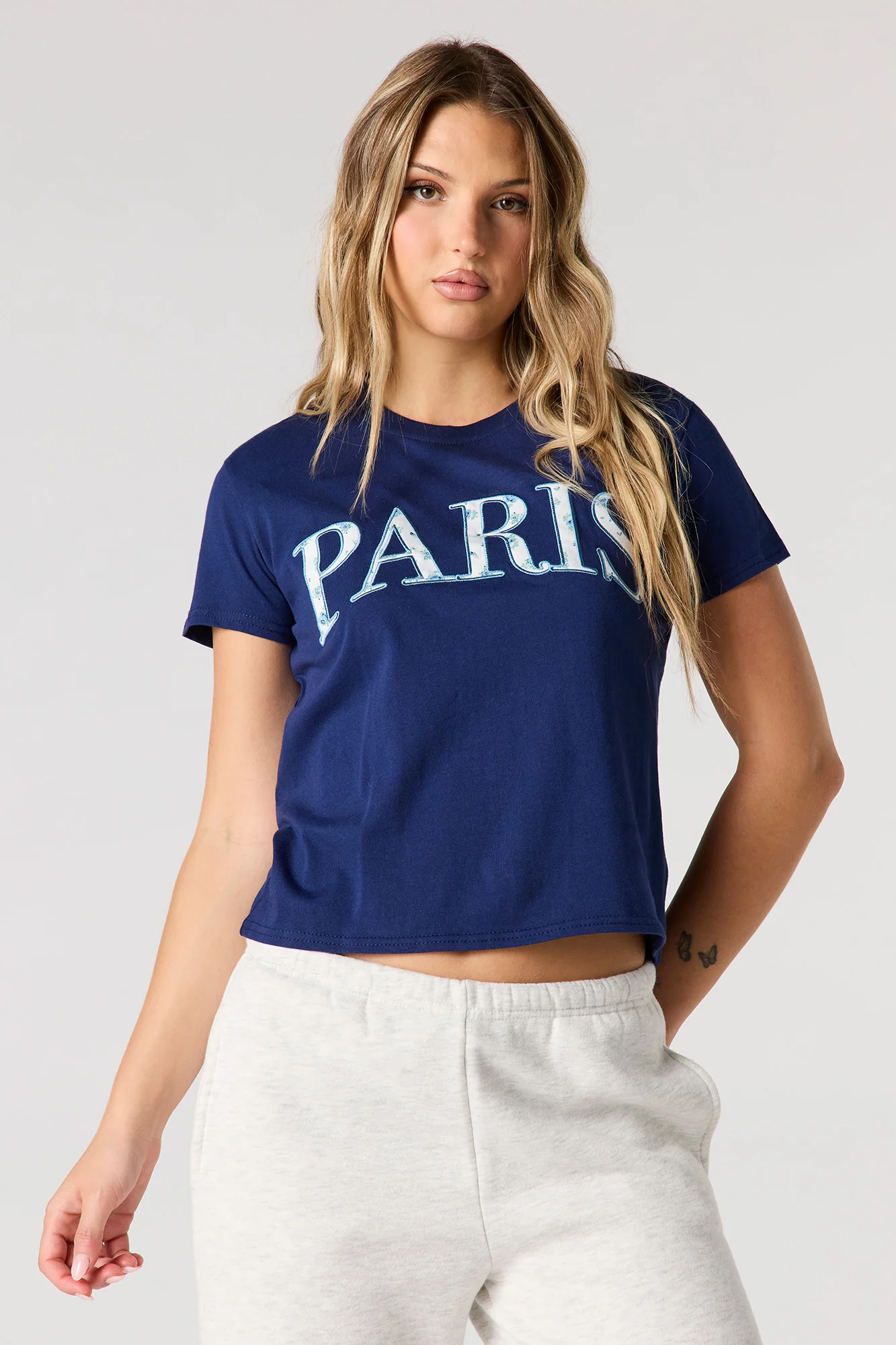 Twill Embroidered Boxy T-Shirt - Image 8