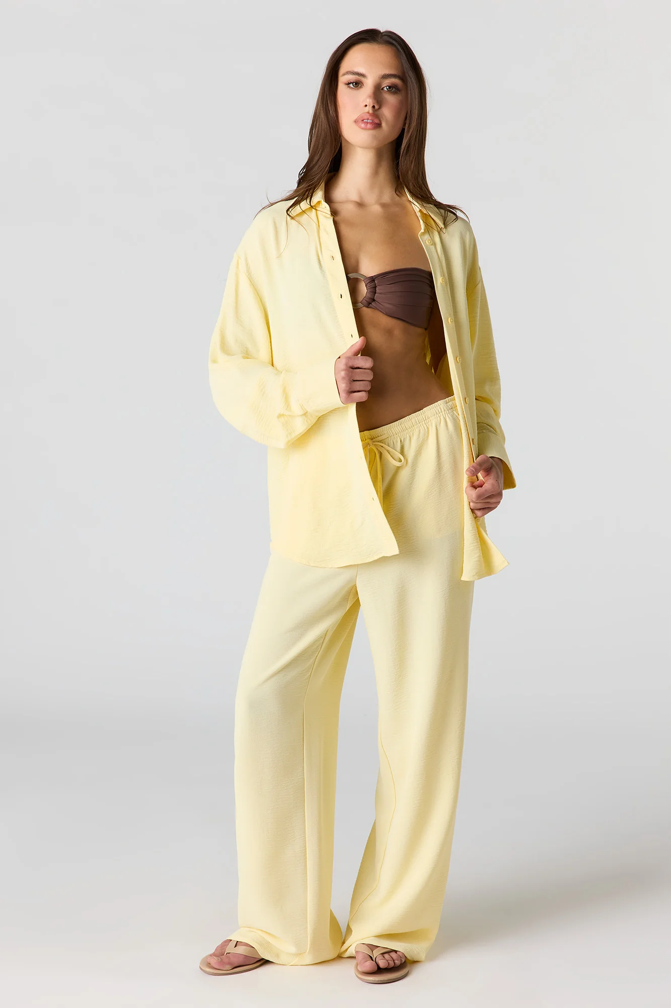 Flowy Oversized Button-Up Top - Image 3