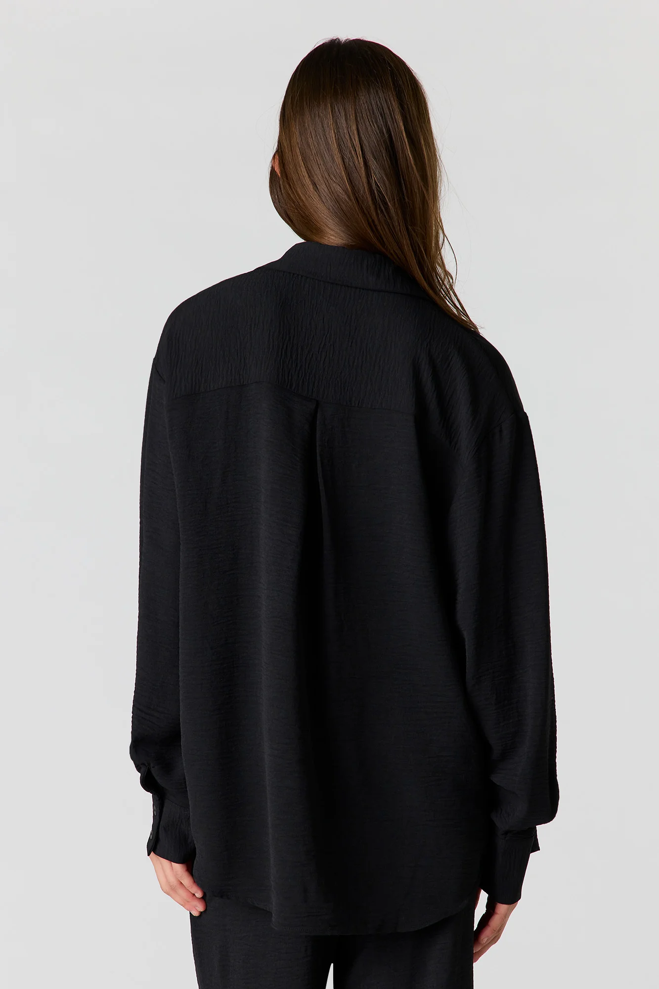 Flowy Oversized Button-Up Top - Image 5